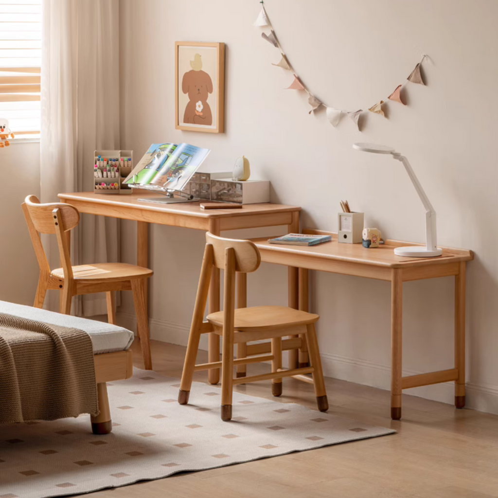 Beech Solid Wood Children's Learning Desk.