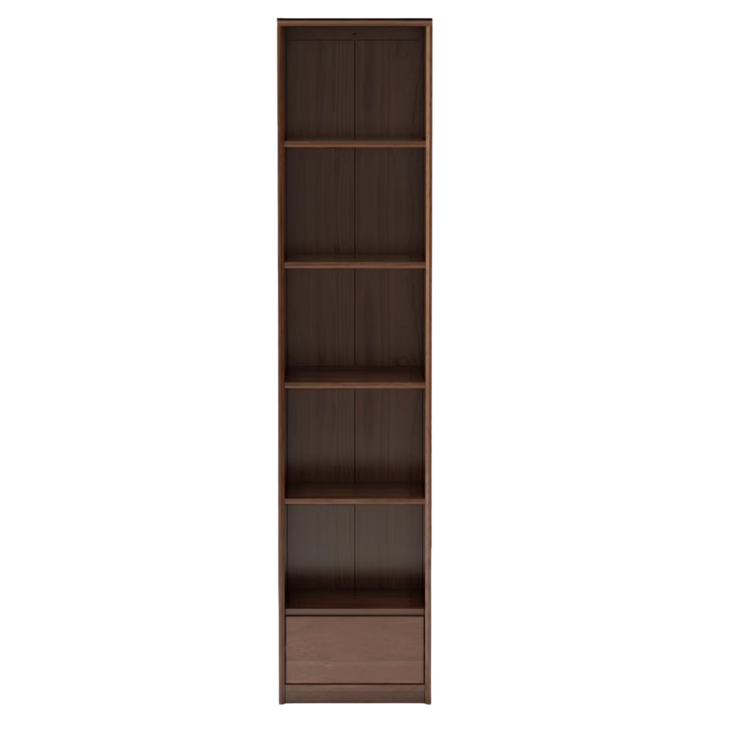 Black Walnut, Golden Sandalwood Solid Wood Bookshelf