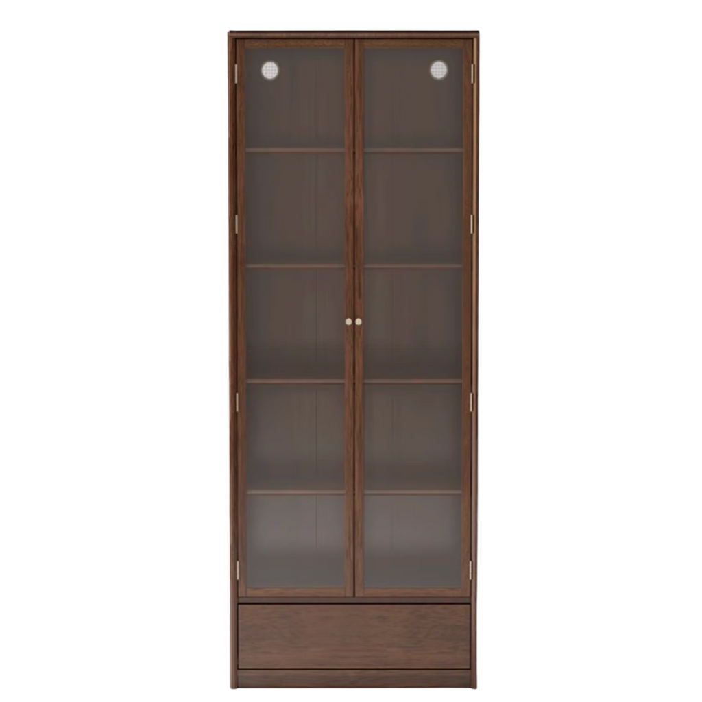 Black Walnut, Golden Sandalwood Solid Wood Bookshelf