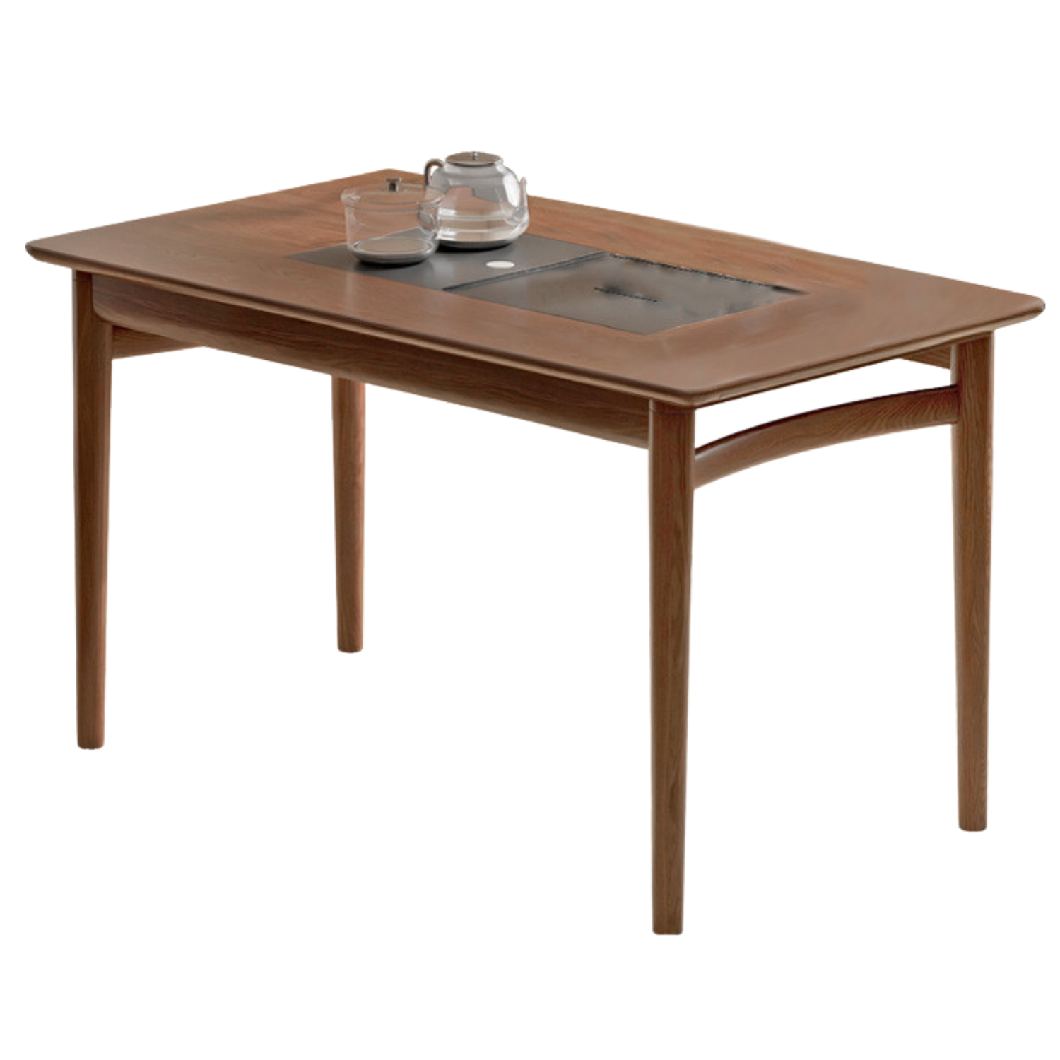 Ash Solid Wood Tea Table With Tea Tray