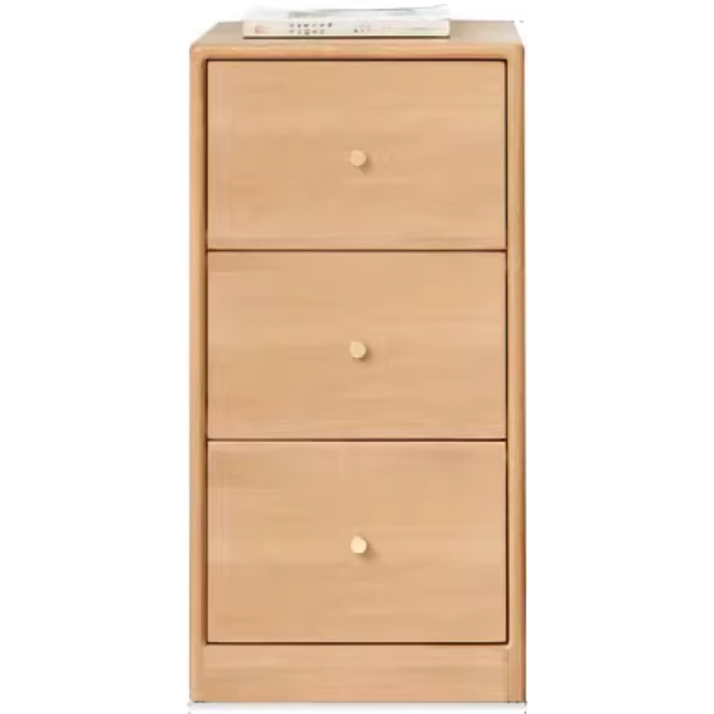 Oak Solid Wood Side Cabinet, Multi-Functional Storage-USA