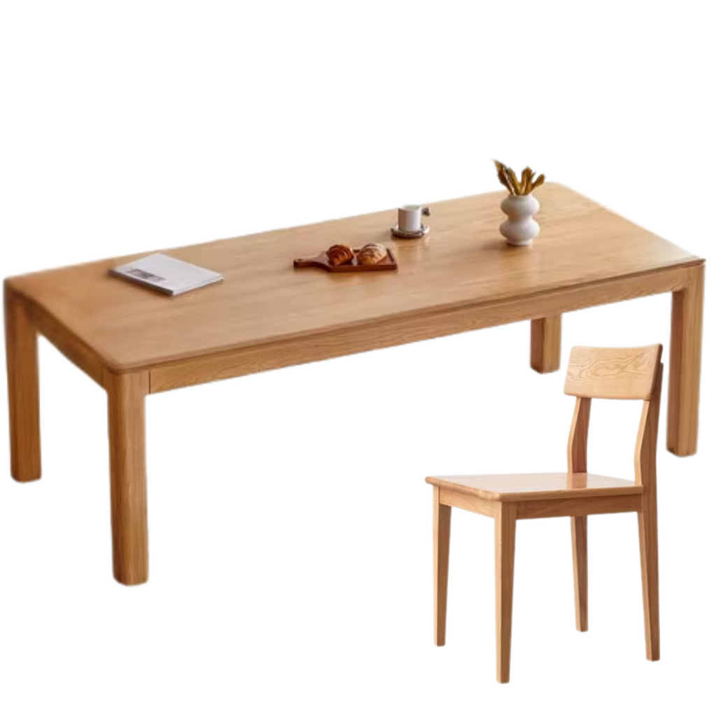 Ash, Oak Solid Wood Long Dining Table