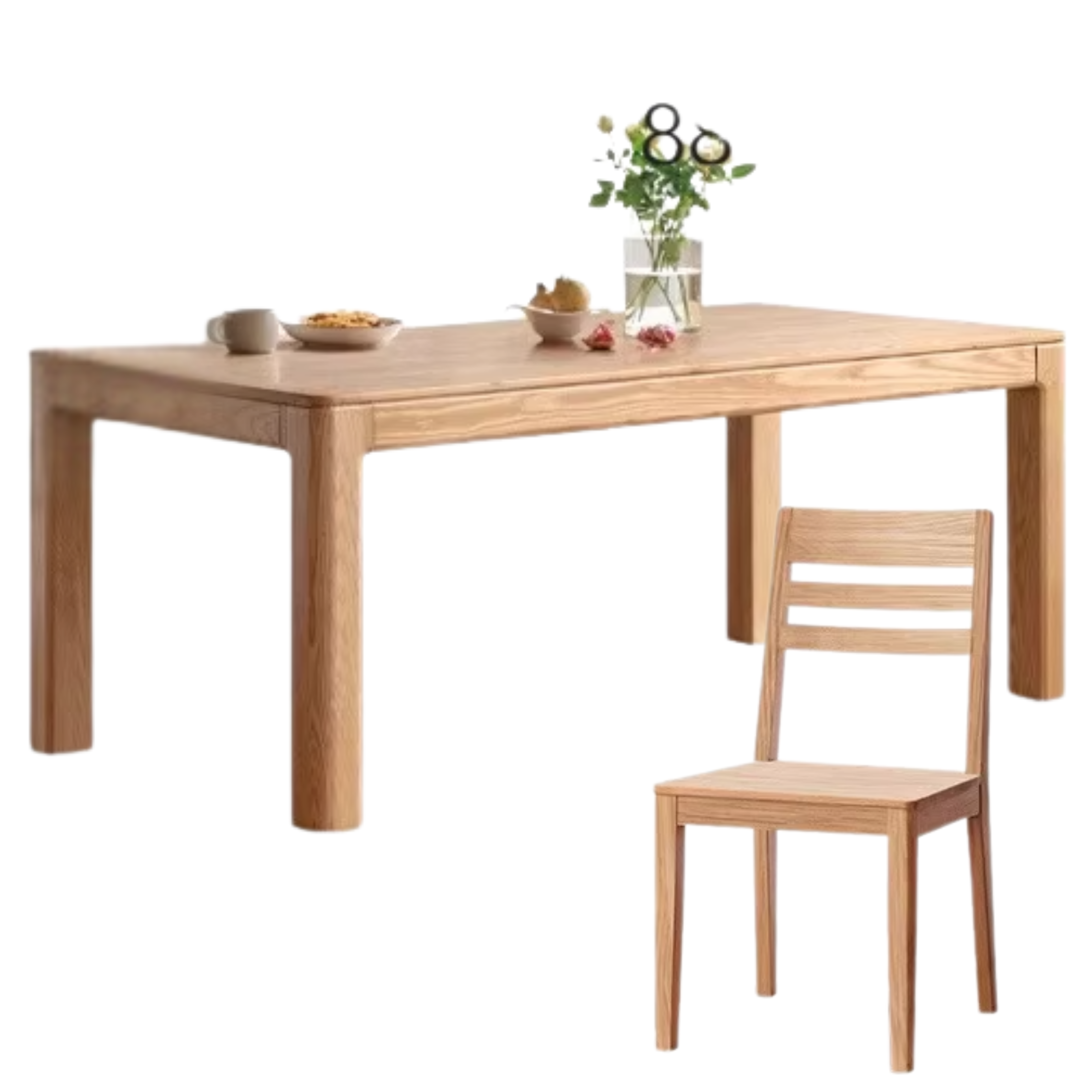 Ash, Oak Solid Wood Long Dining Table