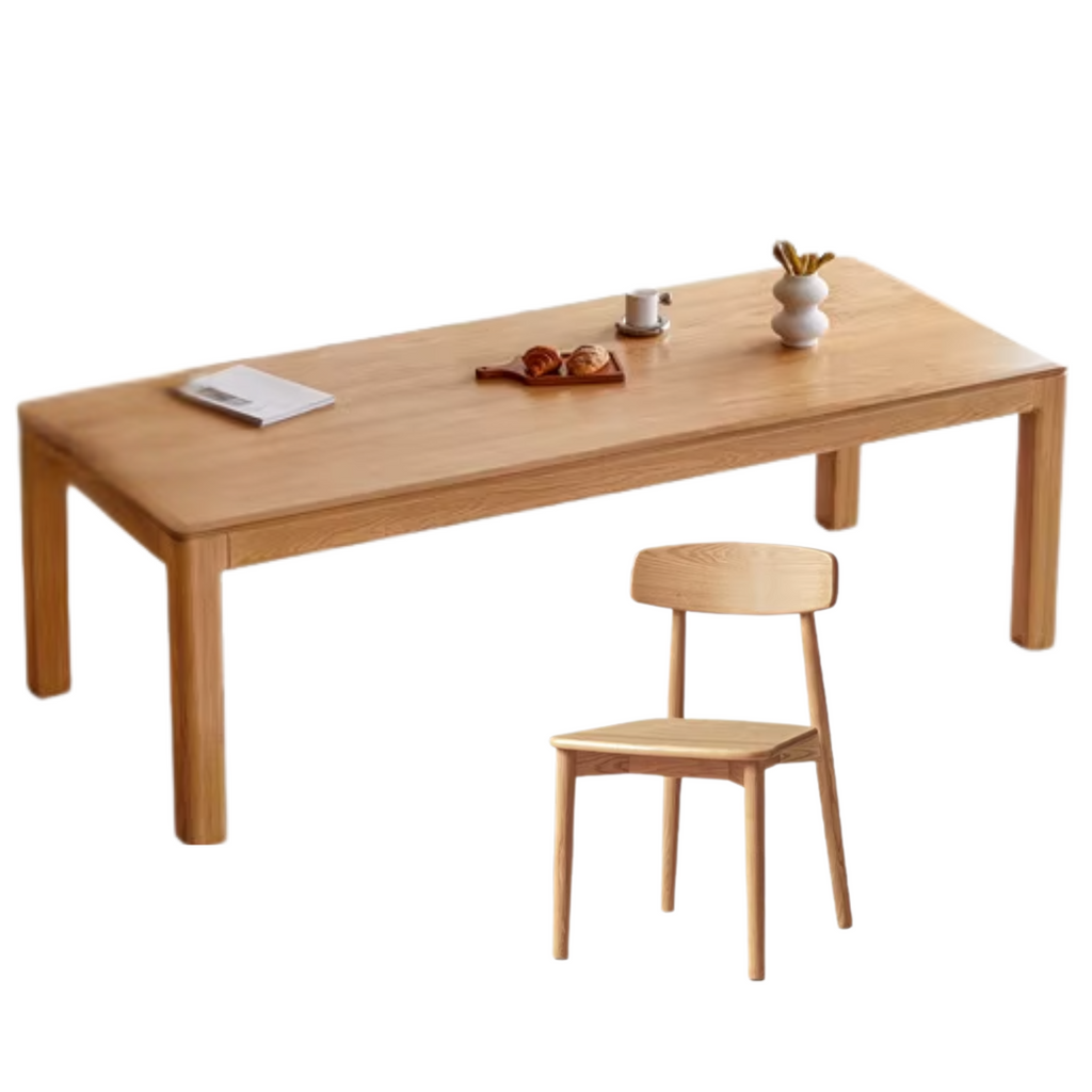 Ash, Oak Solid Wood Long Dining Table