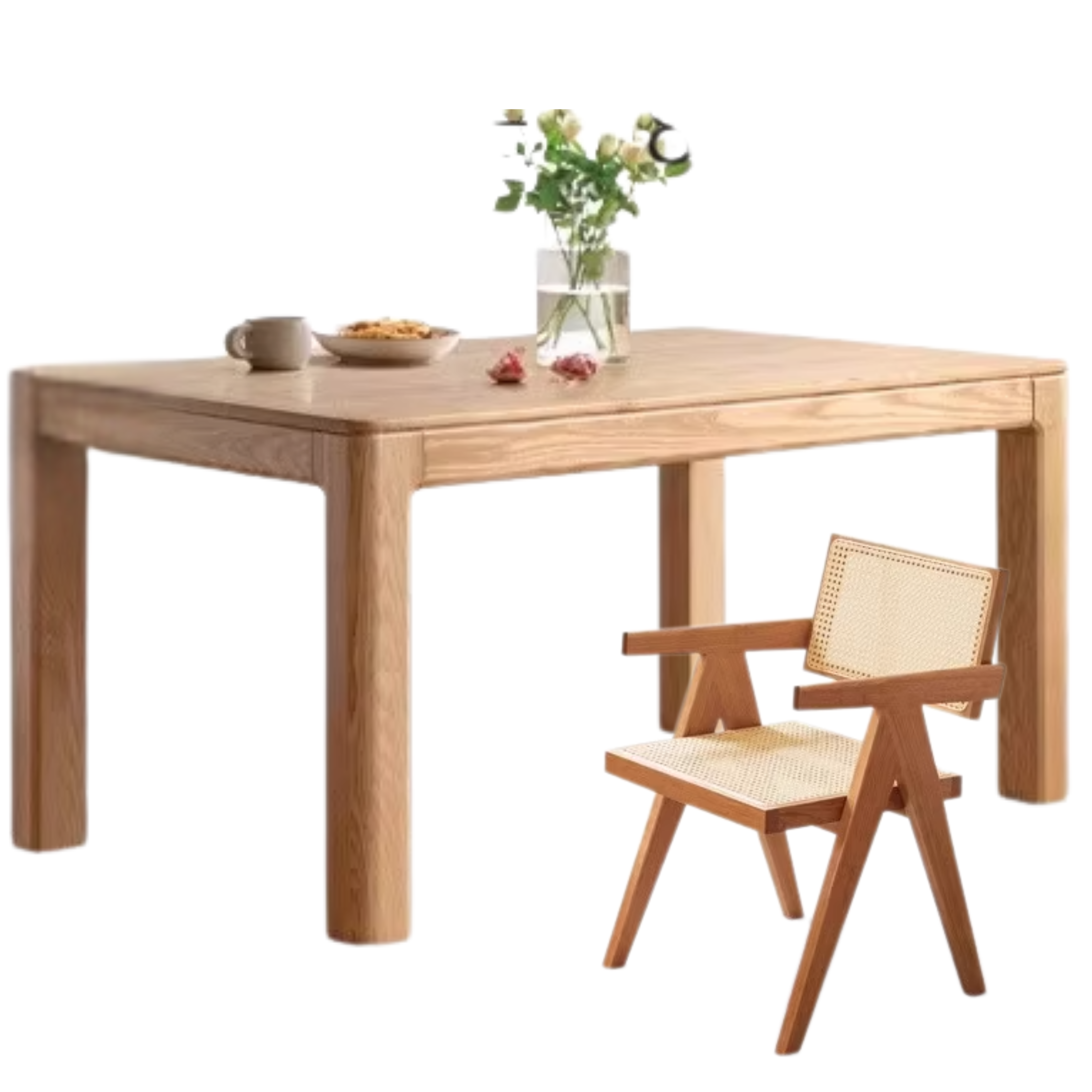 Ash, Oak Solid Wood Long Dining Table