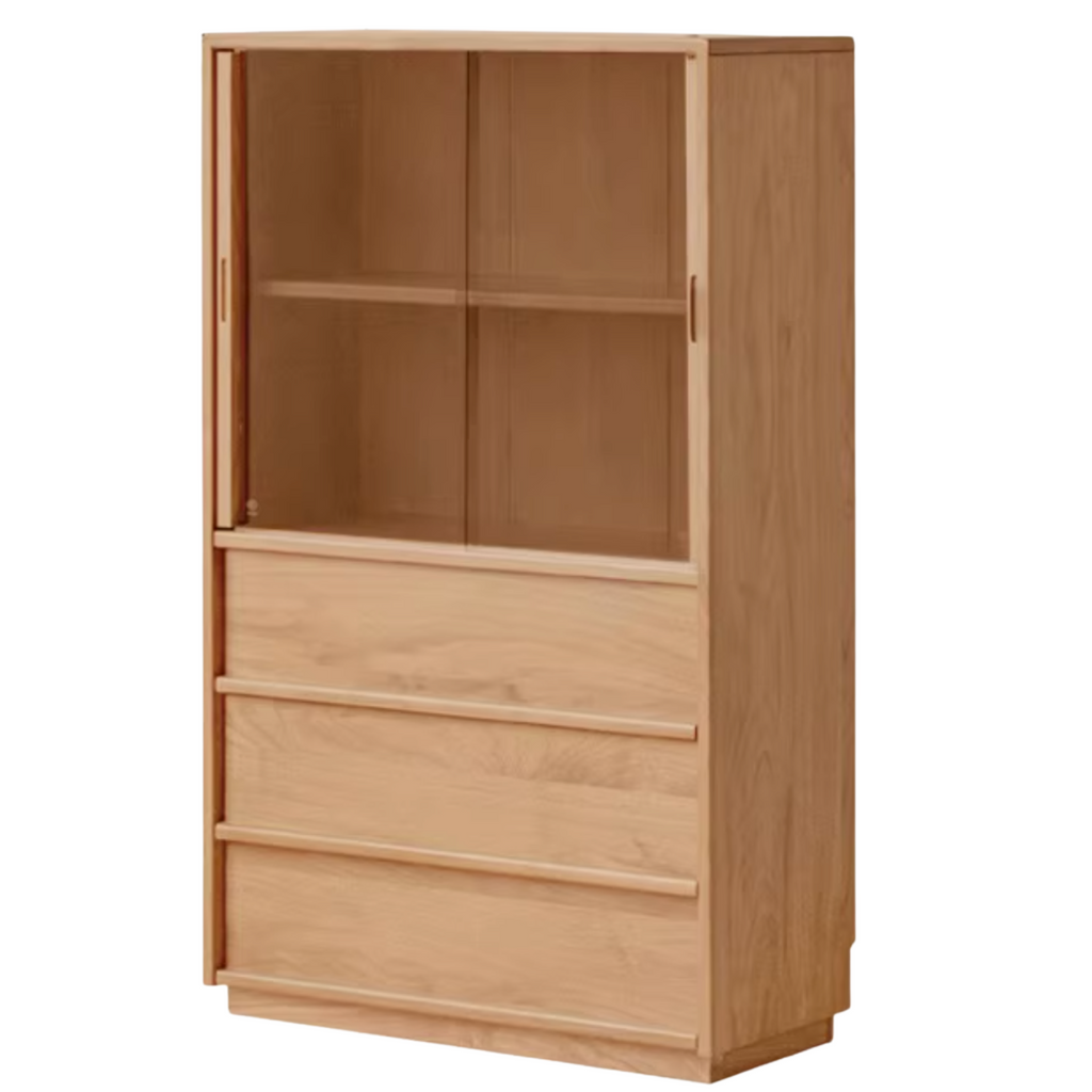 Ash Solid Wood Edge Cabinet Wabi Sabi Style