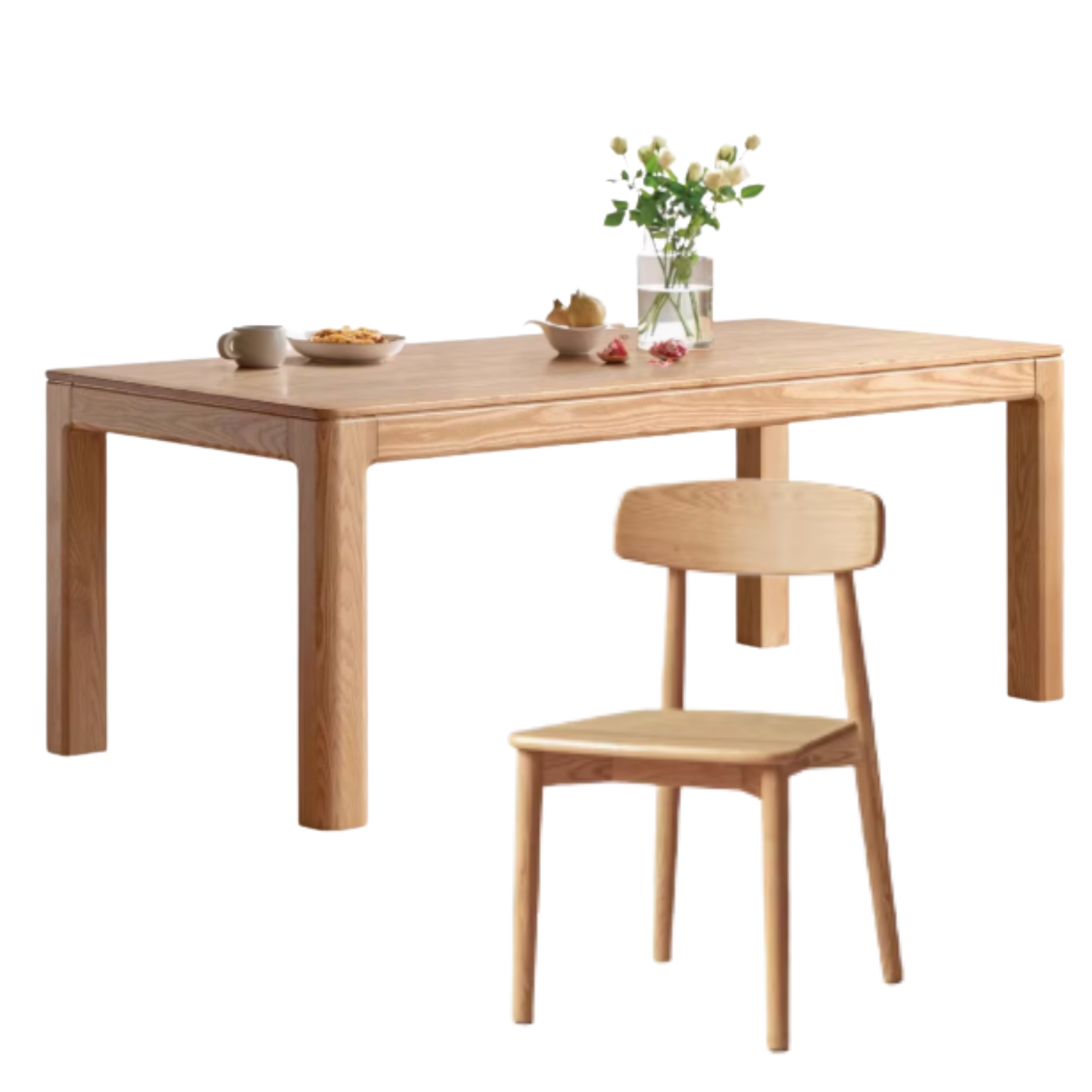 Ash, Oak Solid Wood Long Dining Table