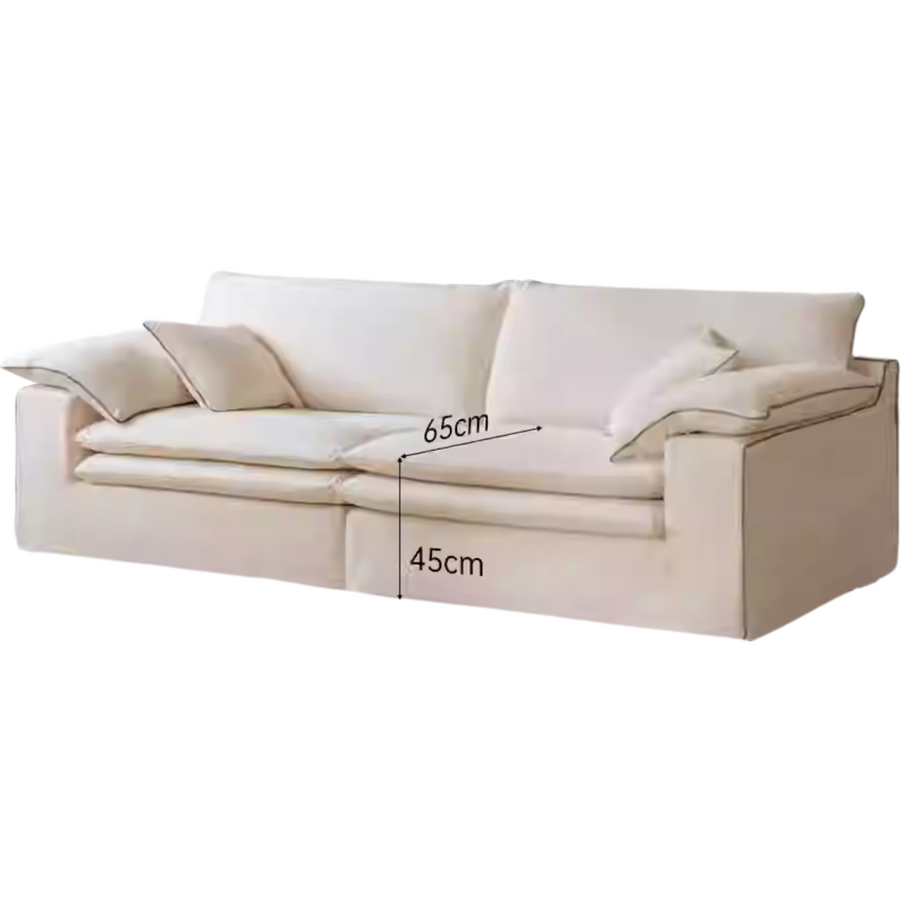 Cotton and Linen Sofa Wabi Sabi Style