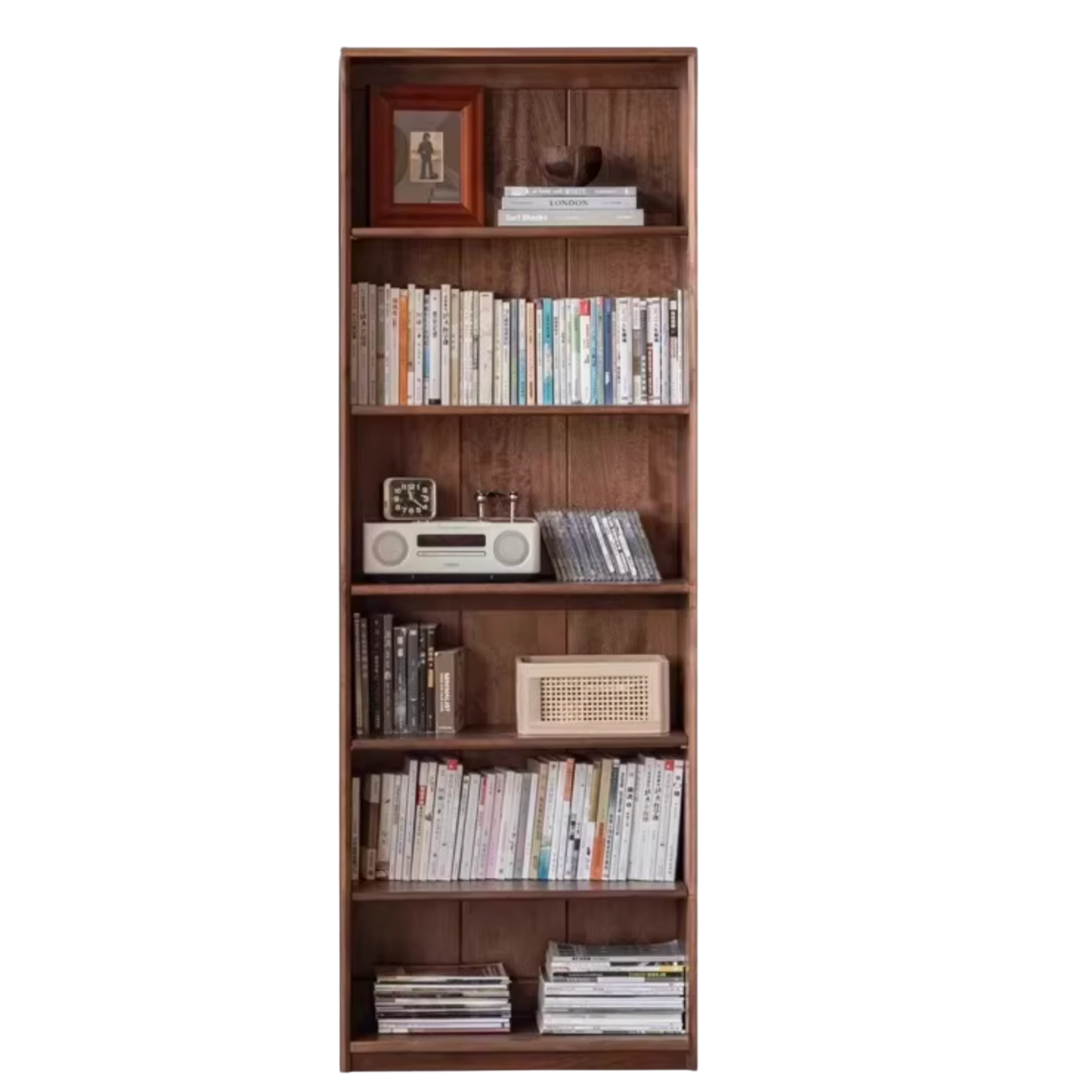 Black Walnut Solid Wood Bookshelf -USA