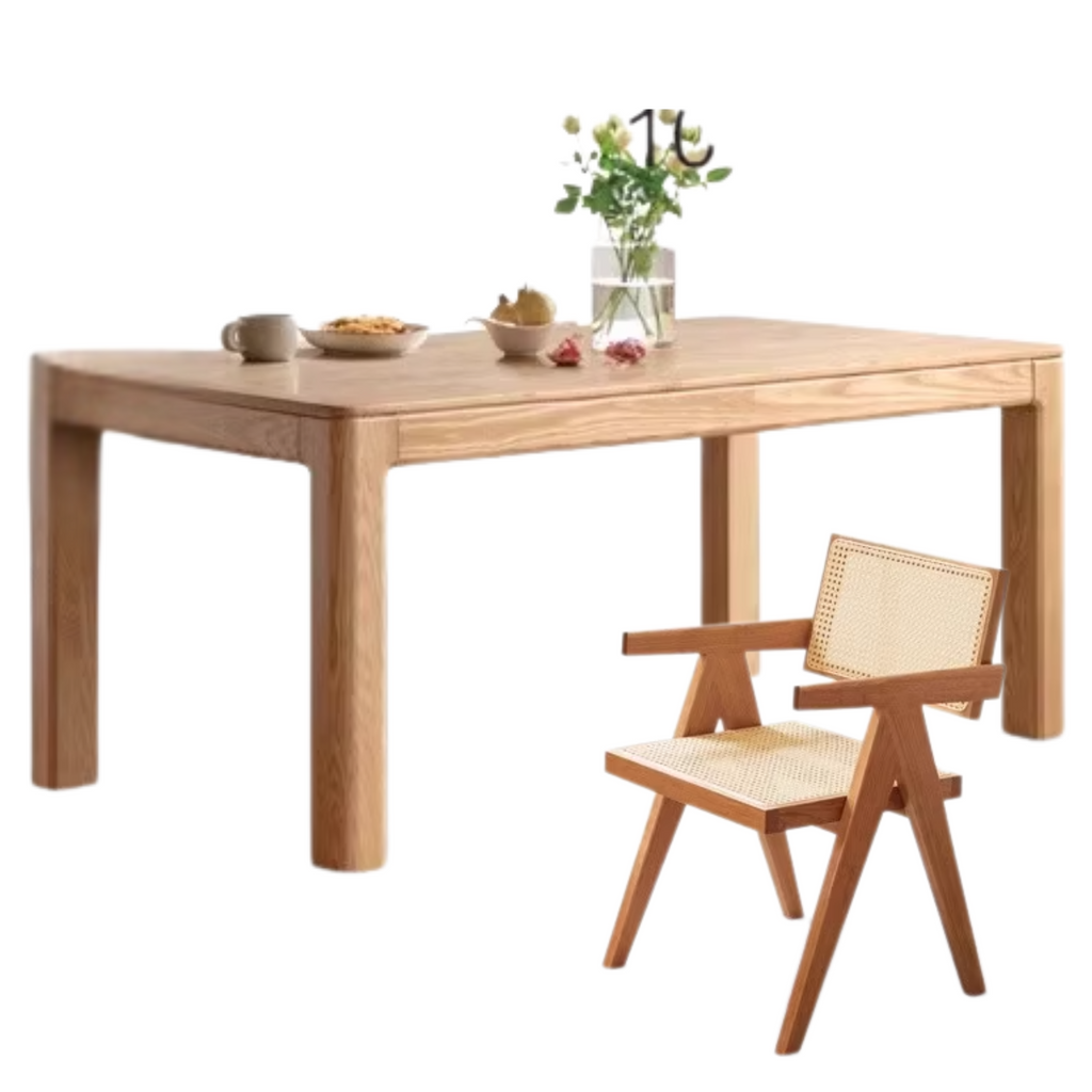 Ash, Oak Solid Wood Long Dining Table
