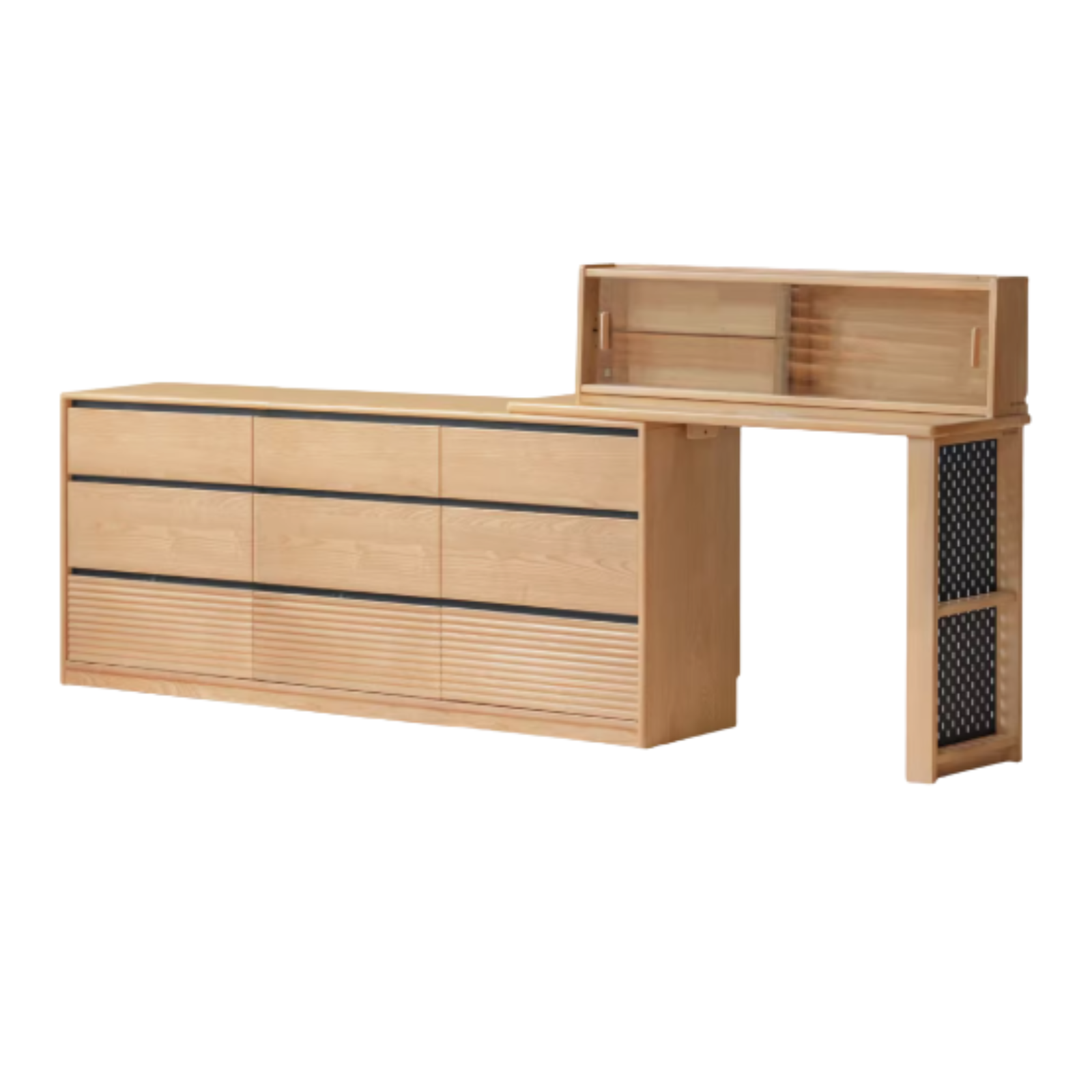 Ash Solid Wood Modern Multi-function Dressing Table