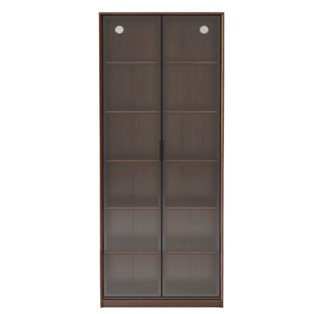 Black Walnut, Golden Sandalwood Solid Wood Bookshelf
