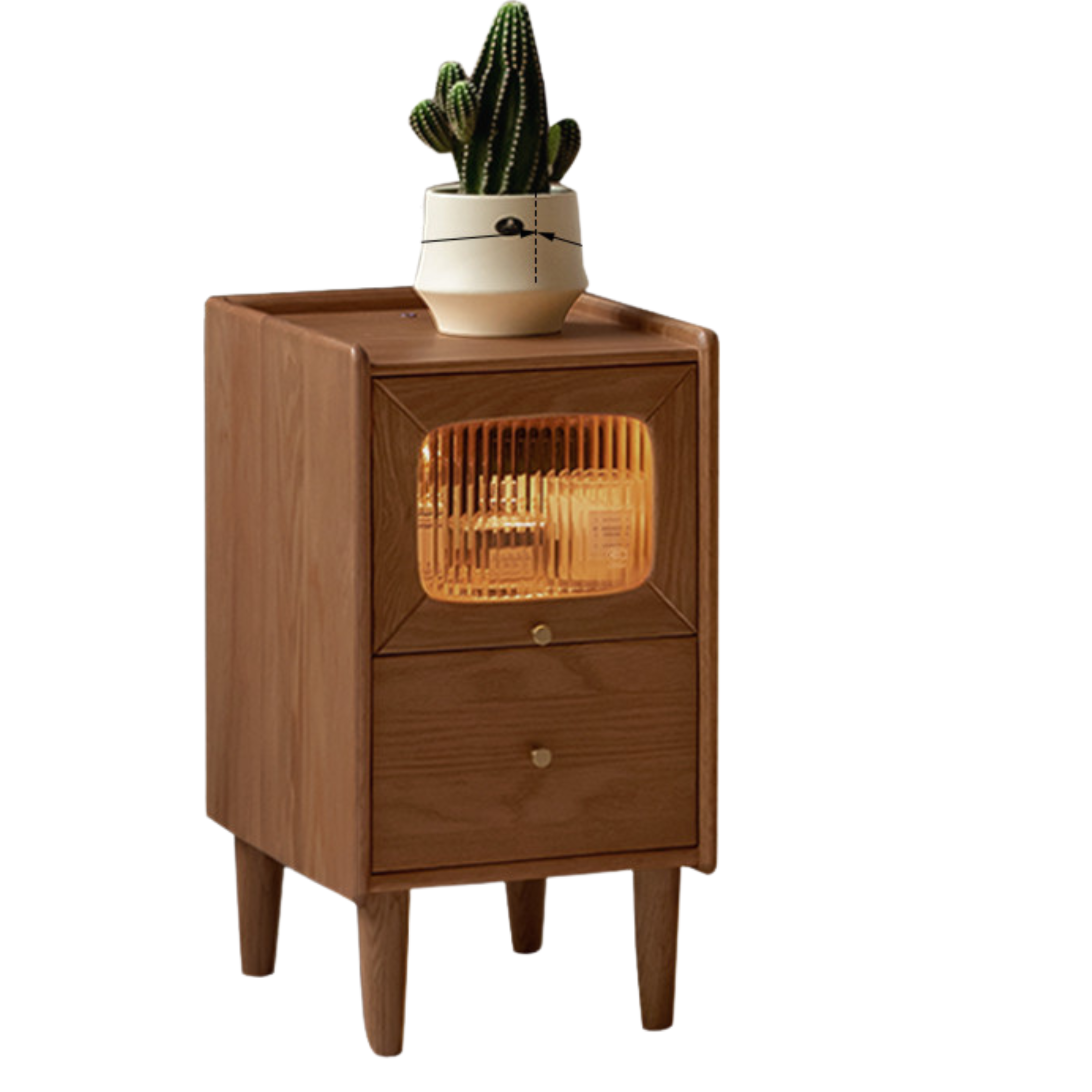 Oak Solid Wood Modern Style Nightstand