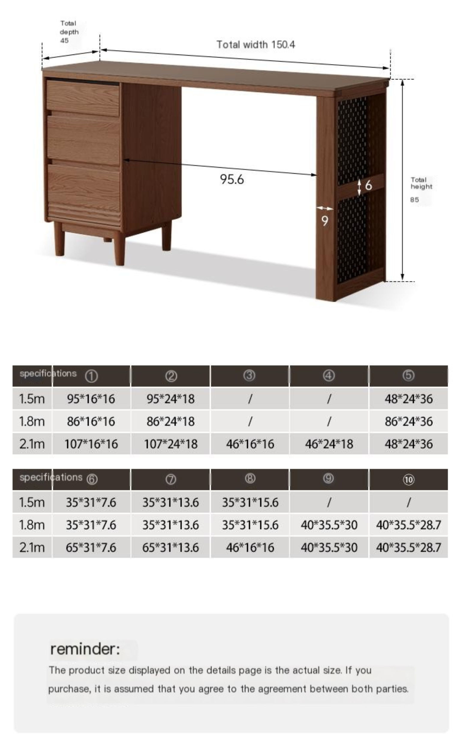 Black Walnut, Oak Solid Wood Light Luxury Style Rock Plate Storage Cabinet