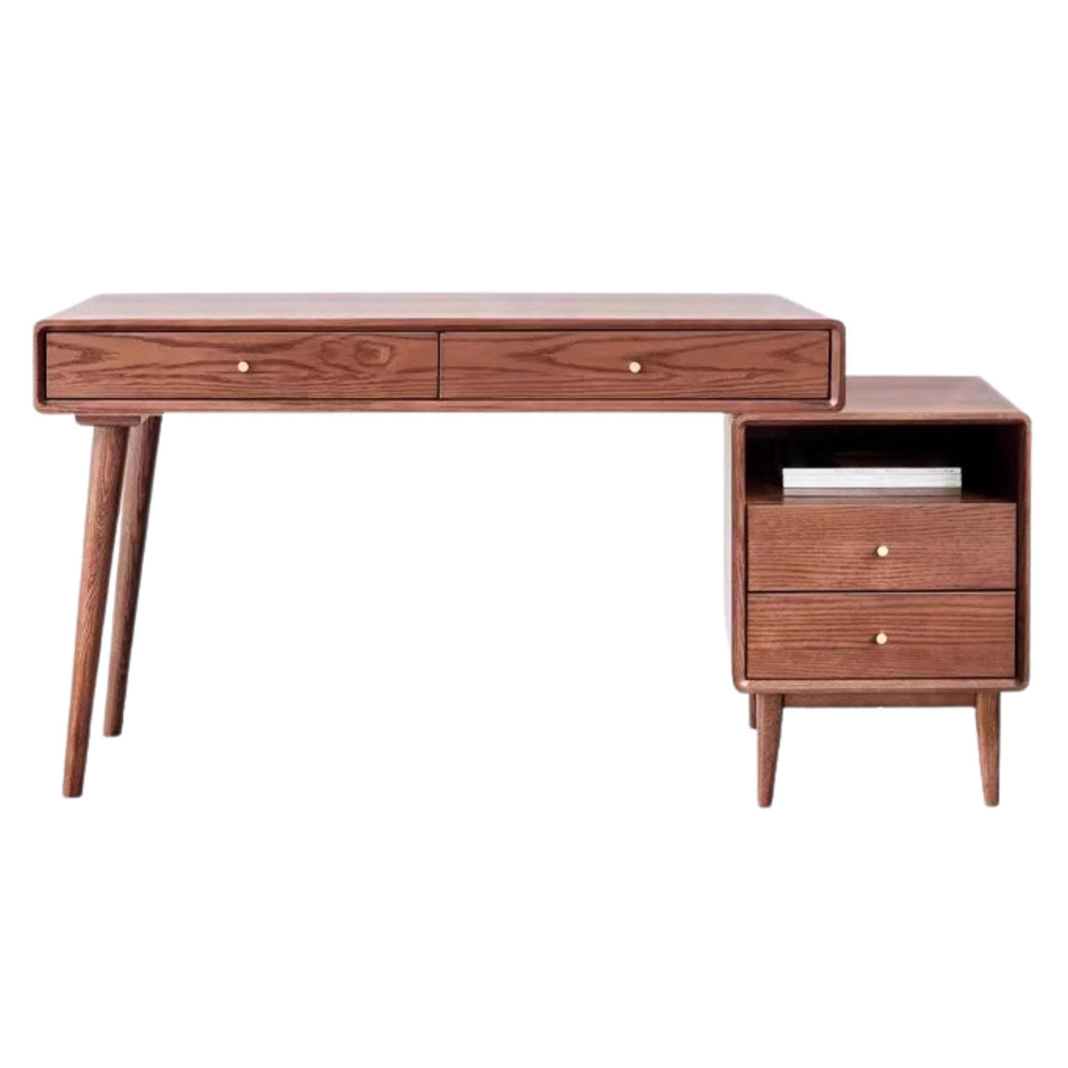 Oak Solid Wood Office Desk Combination