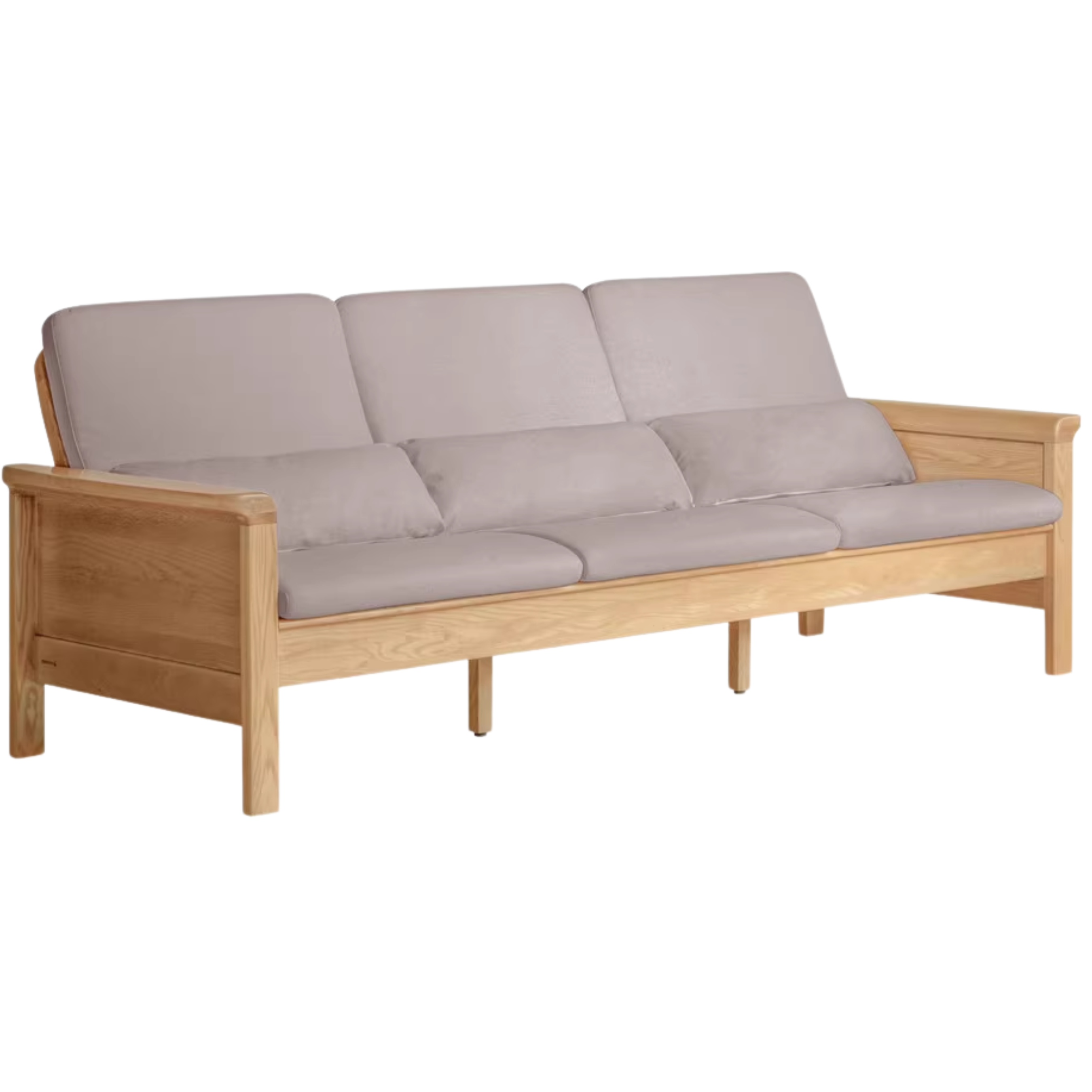 Ash Solid Wood Dual-purpose Fabric Sofa.