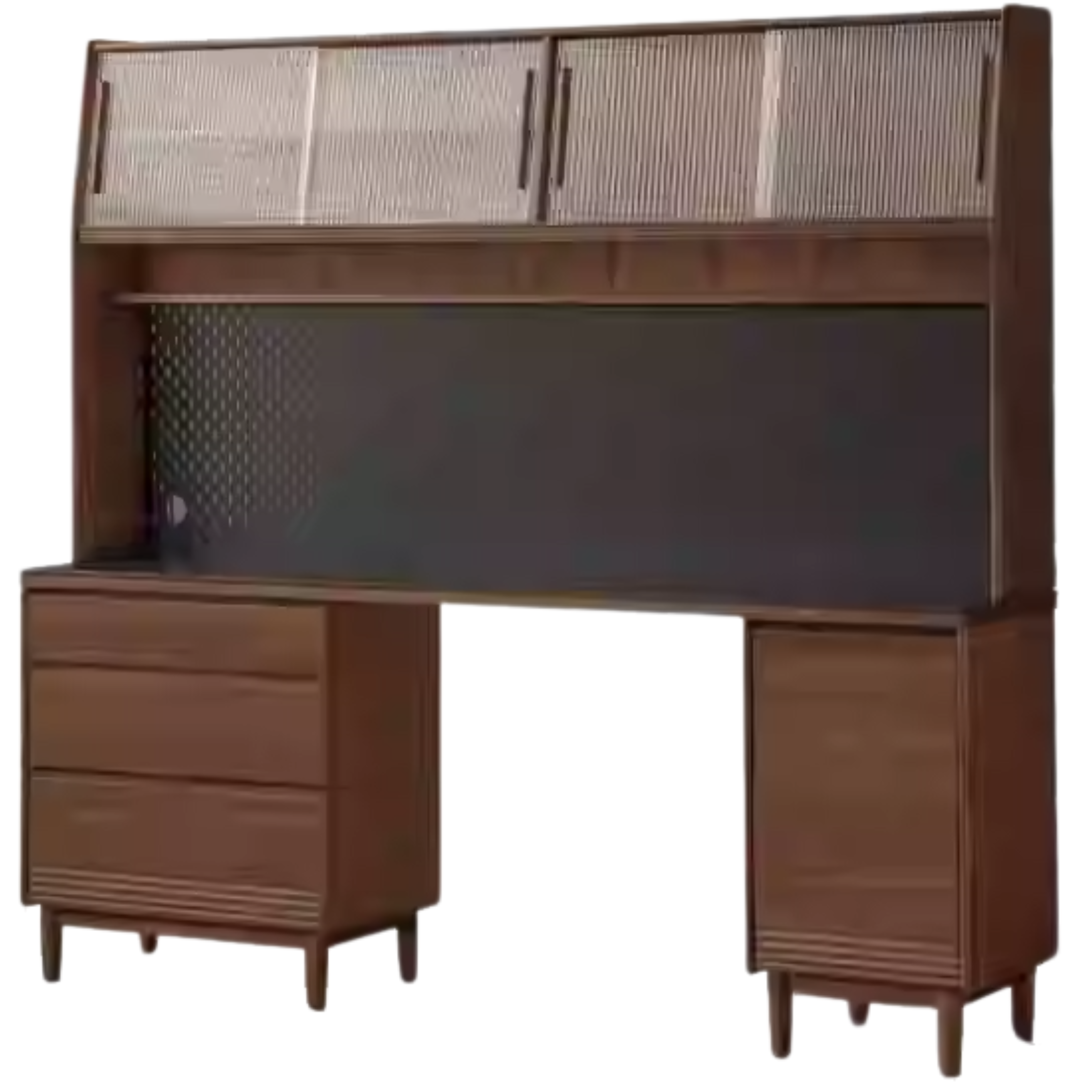 Black Walnut, Oak Solid Wood Light Luxury Style Rock Plate Storage Cabinet