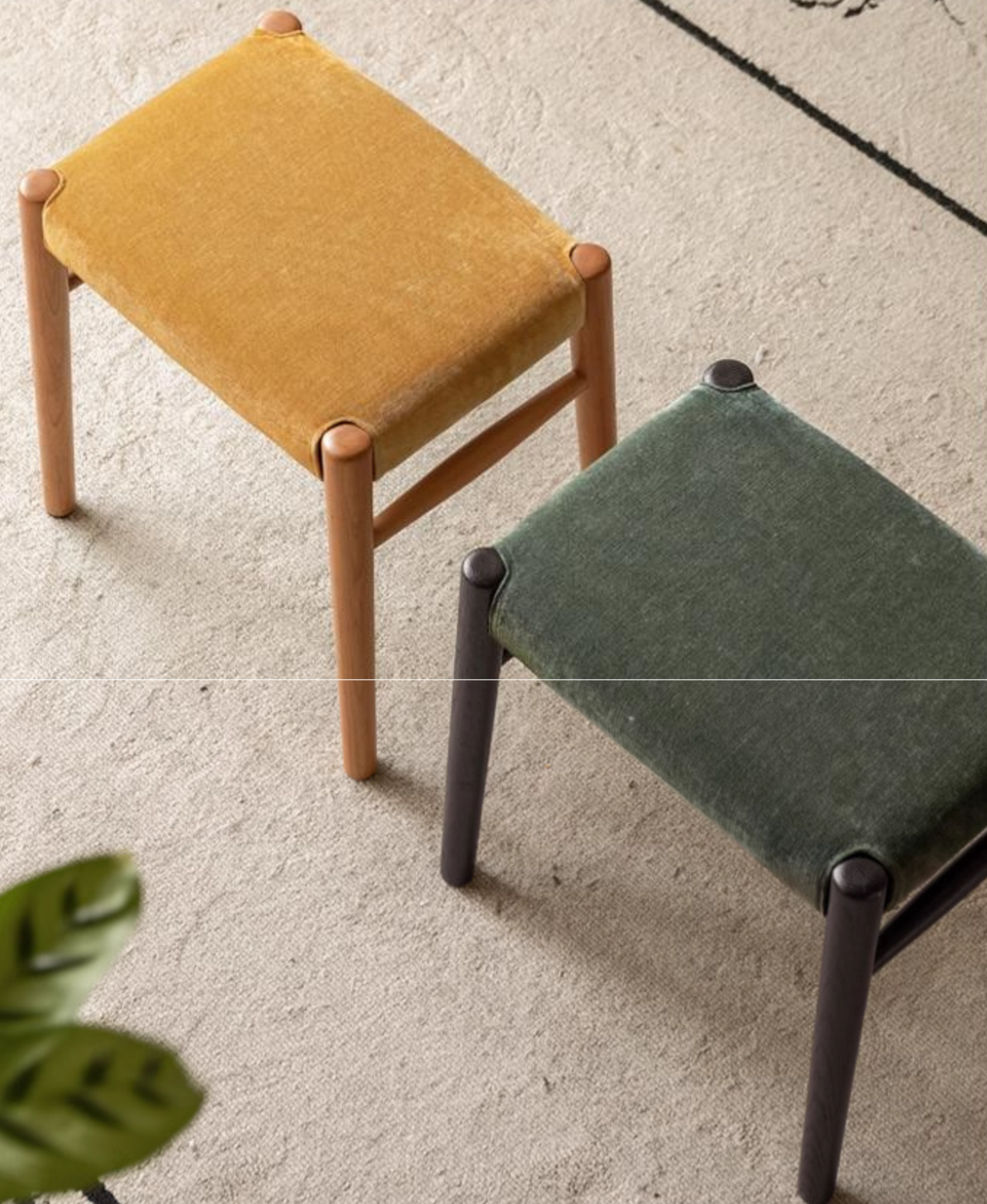 Cherry, Oak Solid Wood Retro Makeup Stool