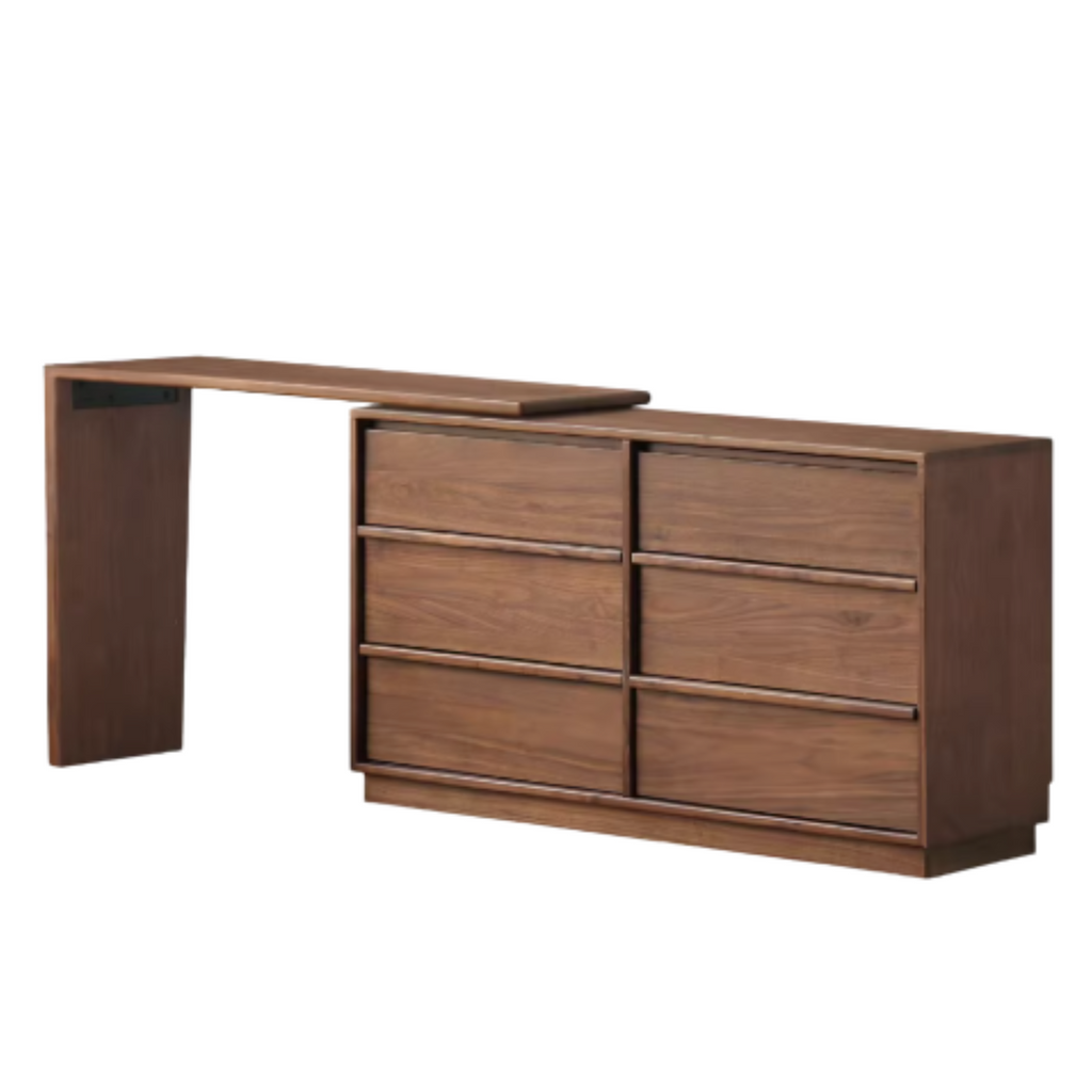 Black Walnut Solid Wood Light Luxury Dressing Table