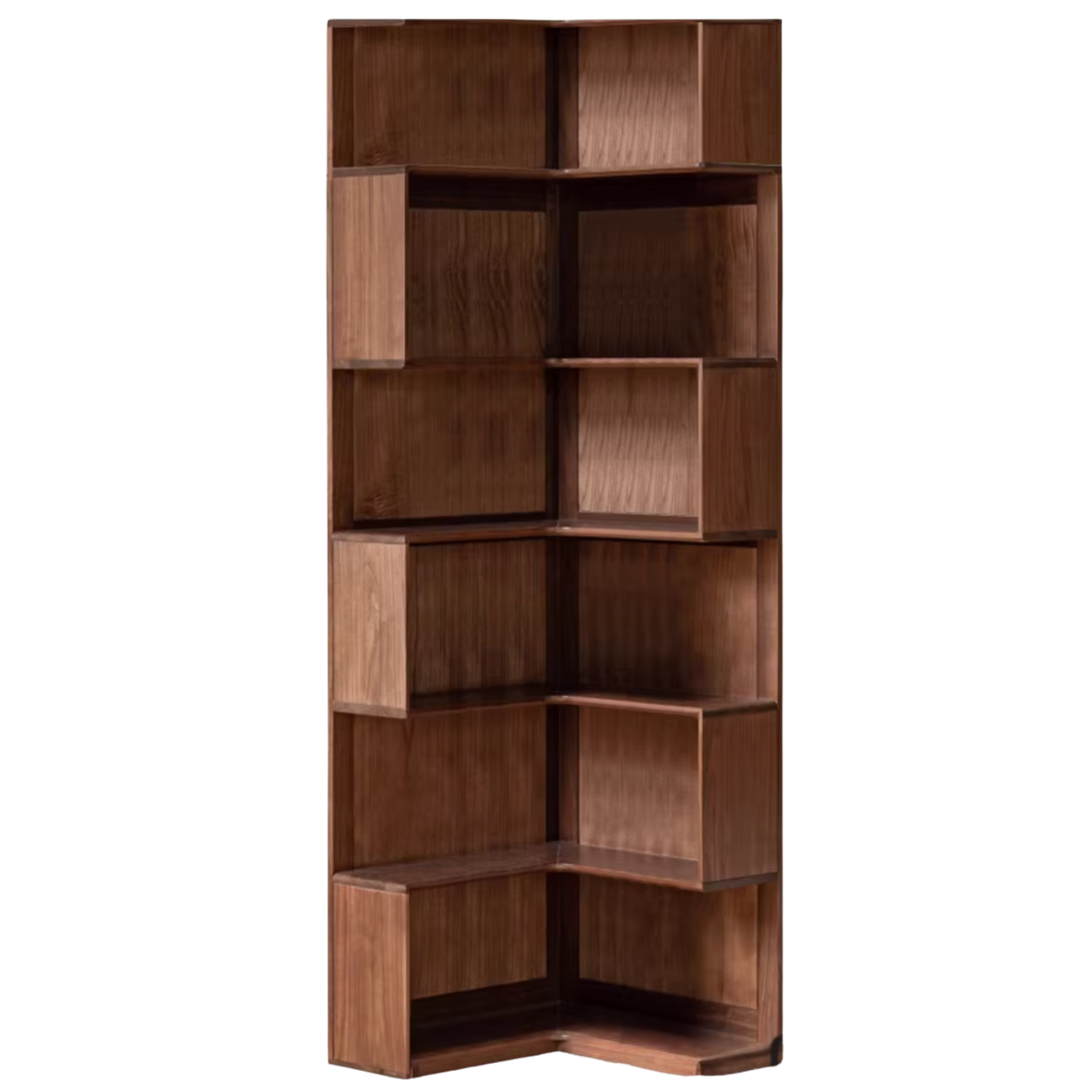 Black Walnut, Golden Sandalwood Solid Wood Bookshelf
