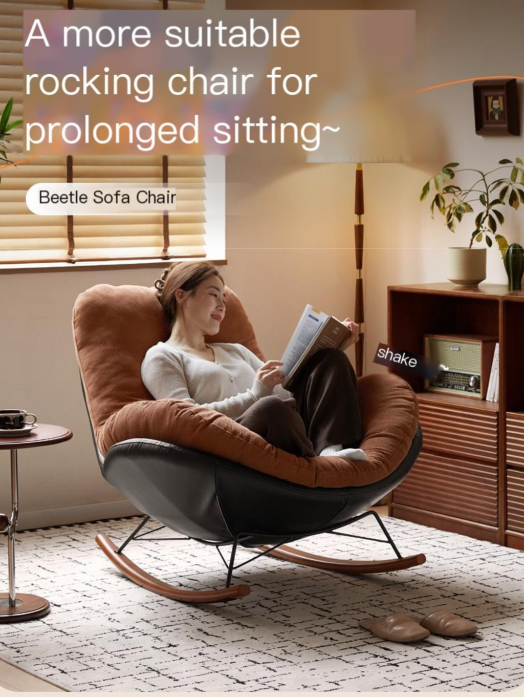 Fabric Retro Rocking Chair