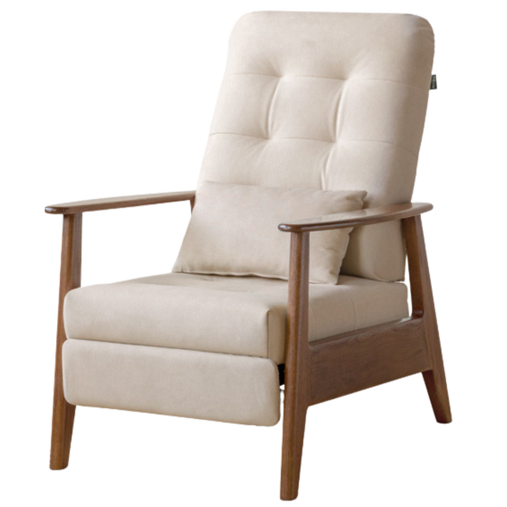 Oak Solid Wood Multifunctional Recliner Armchair