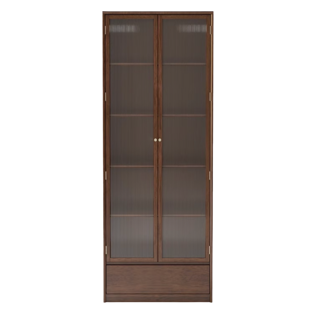 Black Walnut, Golden Sandalwood Solid Wood Bookshelf