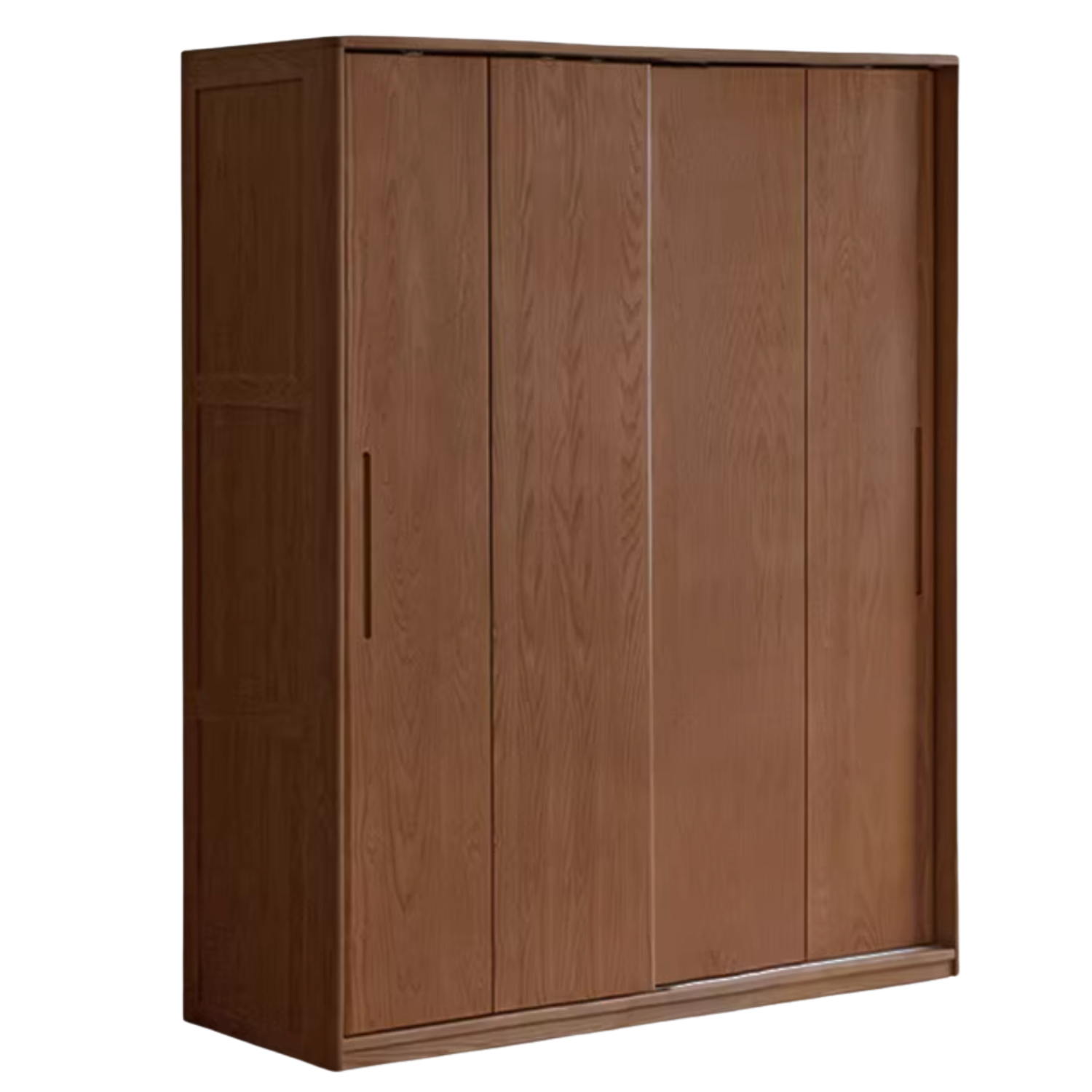 Oak, Ash Solid Wood Wardrobe With Sliding Doors.