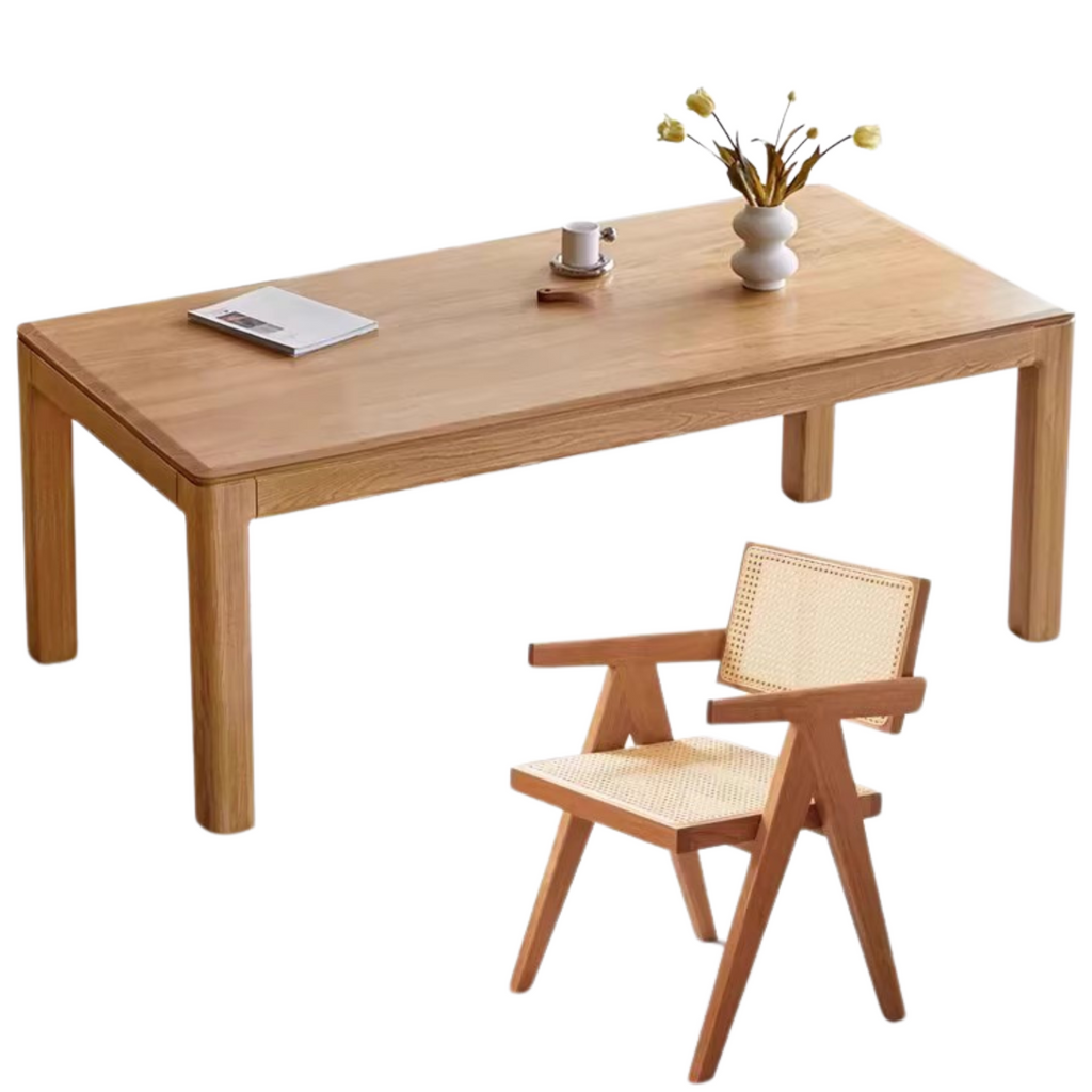 Ash, Oak Solid Wood Long Dining Table