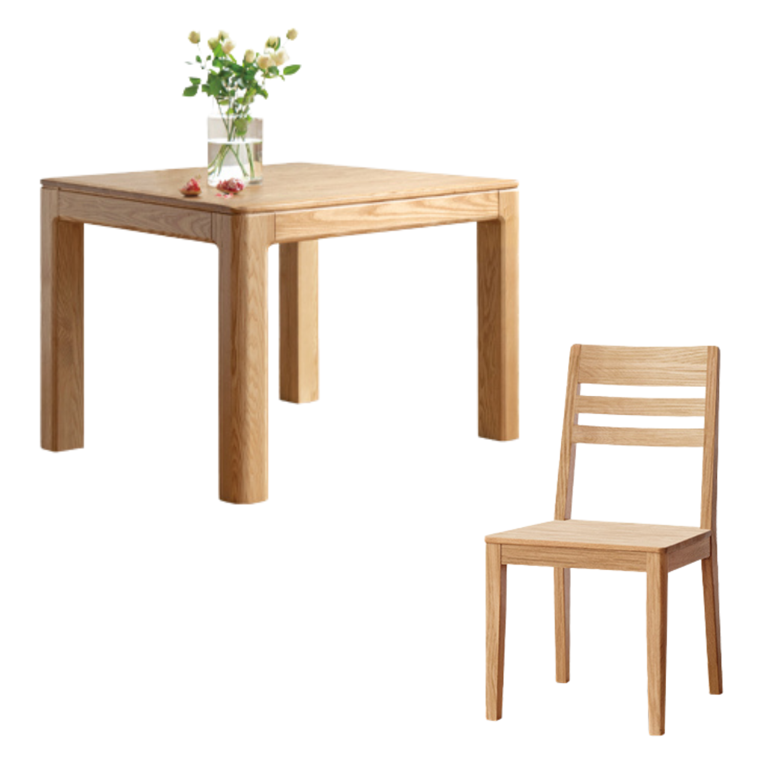 Ash, Oak Solid Wood Long Dining Table