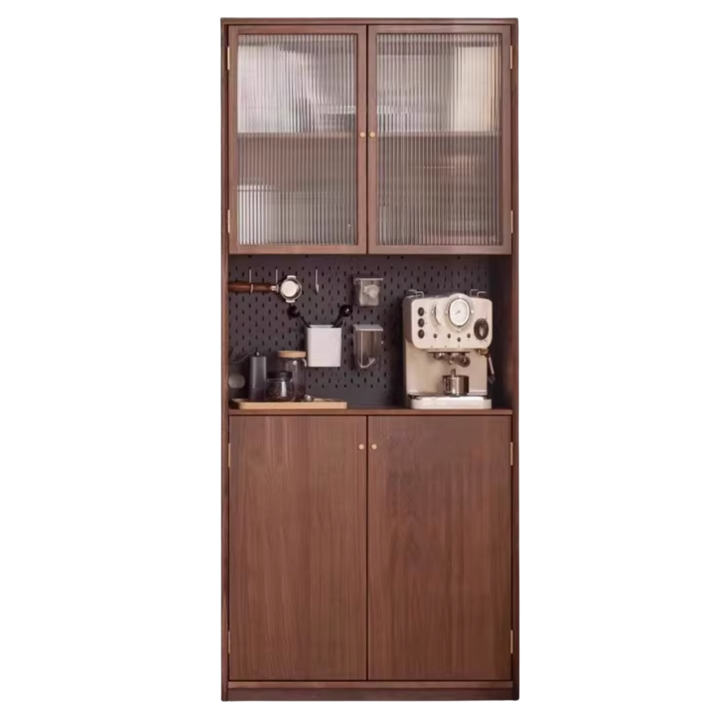 Black Walnut, Golden Sandalwood Solid Wood Bookshelf