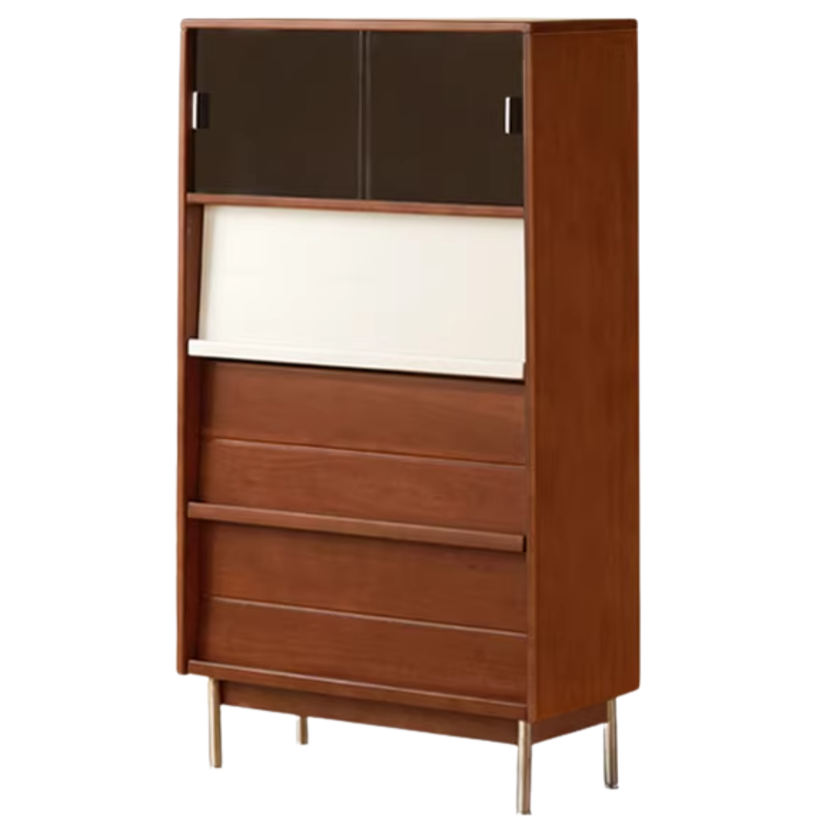 Tulip Solid Wood Middle Ages Flip Door Edge Cabinet.