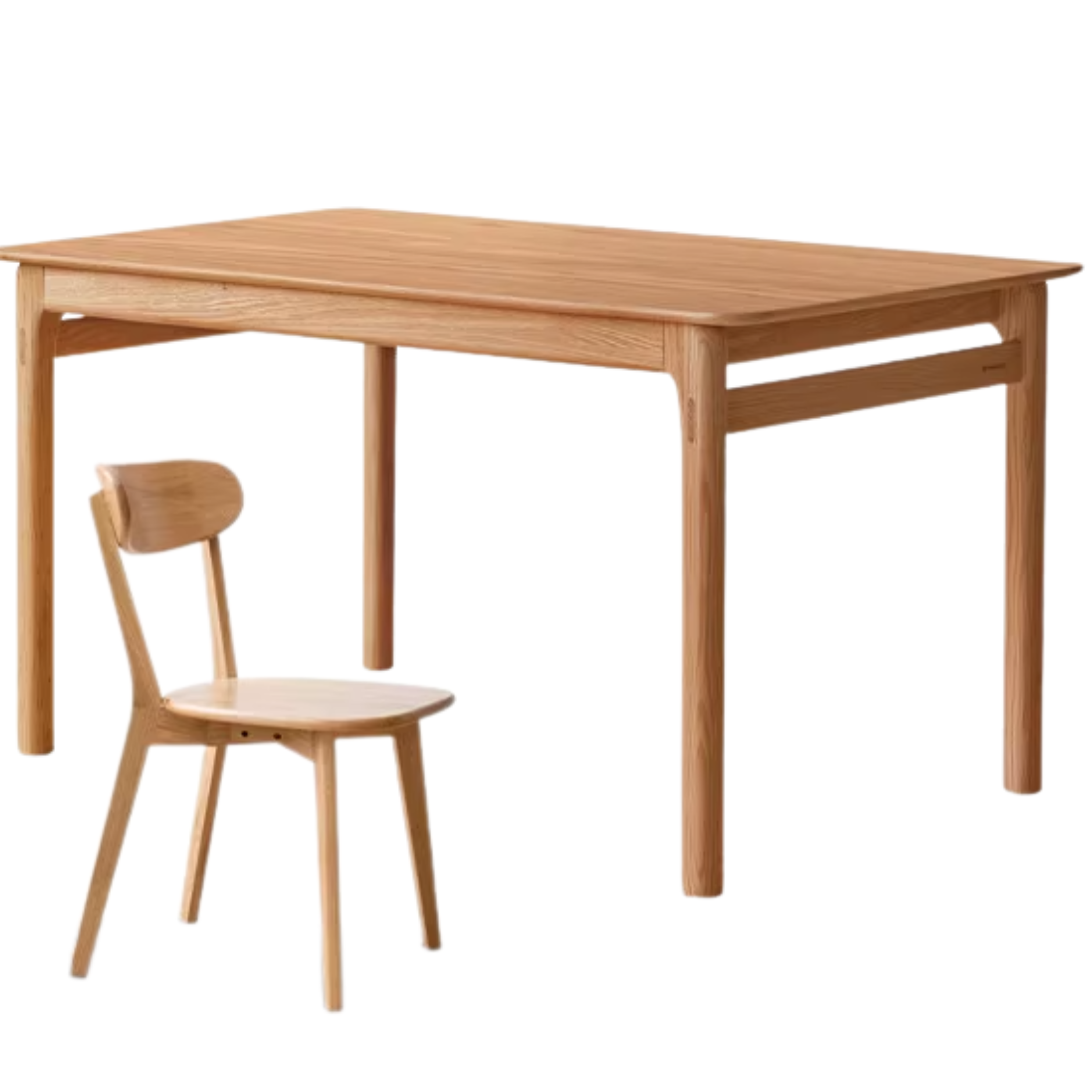 Oak Solid Wood Modern Rock Plate Dining Table