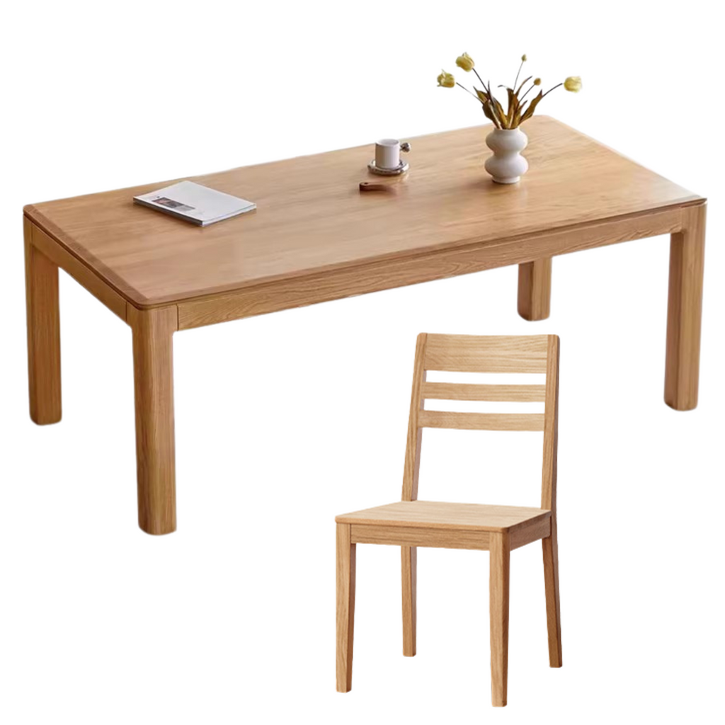 Ash, Oak Solid Wood Long Dining Table