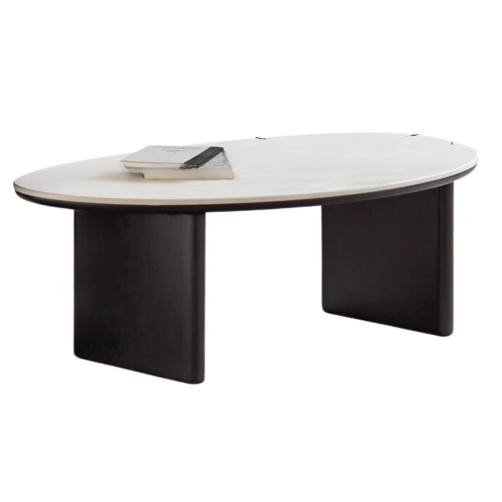 Oak Solid Wood Rock Slab Coffee Table Combination