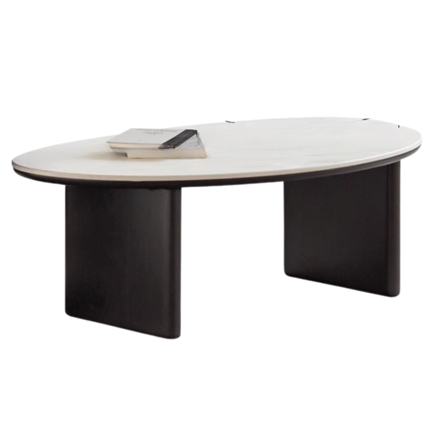 Oak Solid Wood Rock Slab Coffee Table Combination