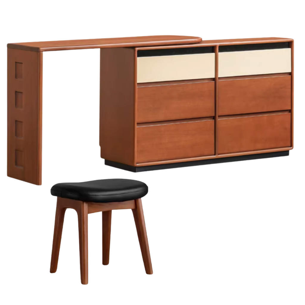 Poplar Solid Wood Bauhaus Style Dressing Table