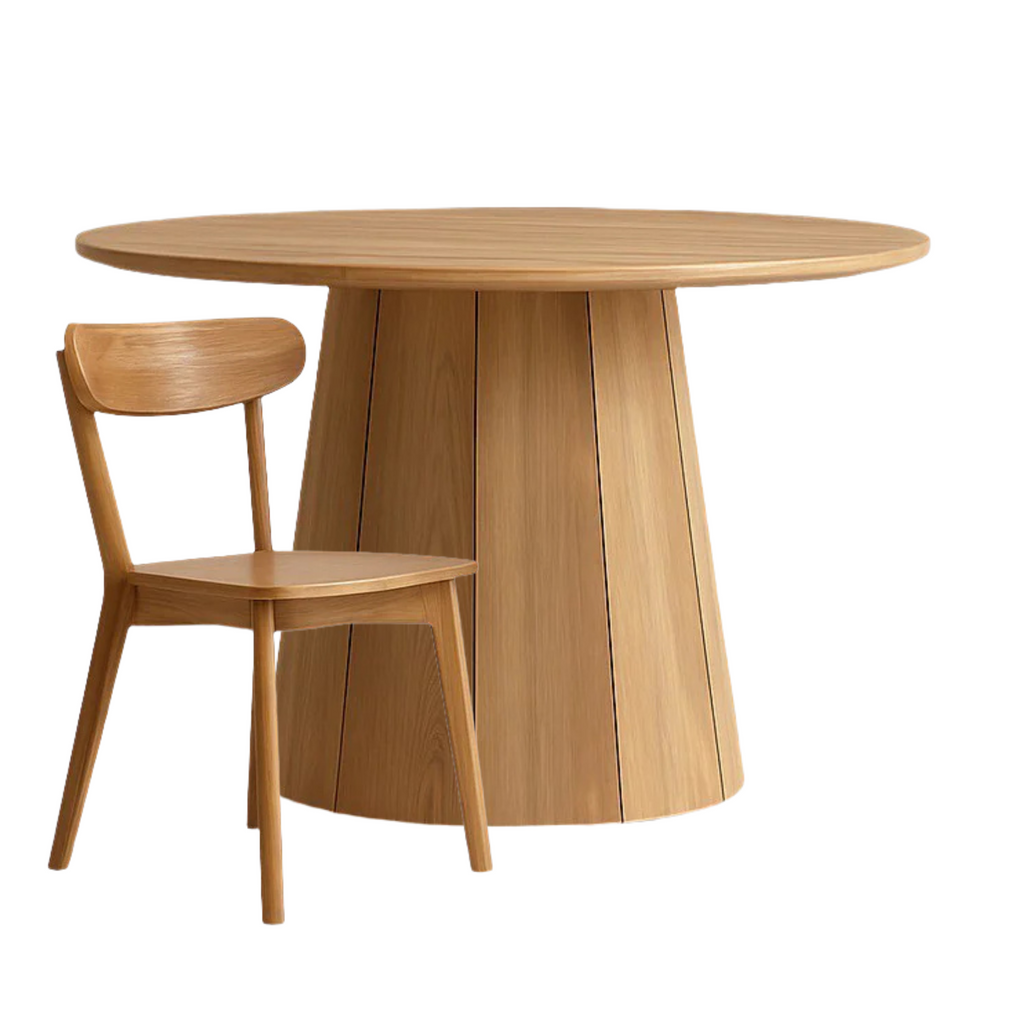 Ash Solid Wood Round Dining Table