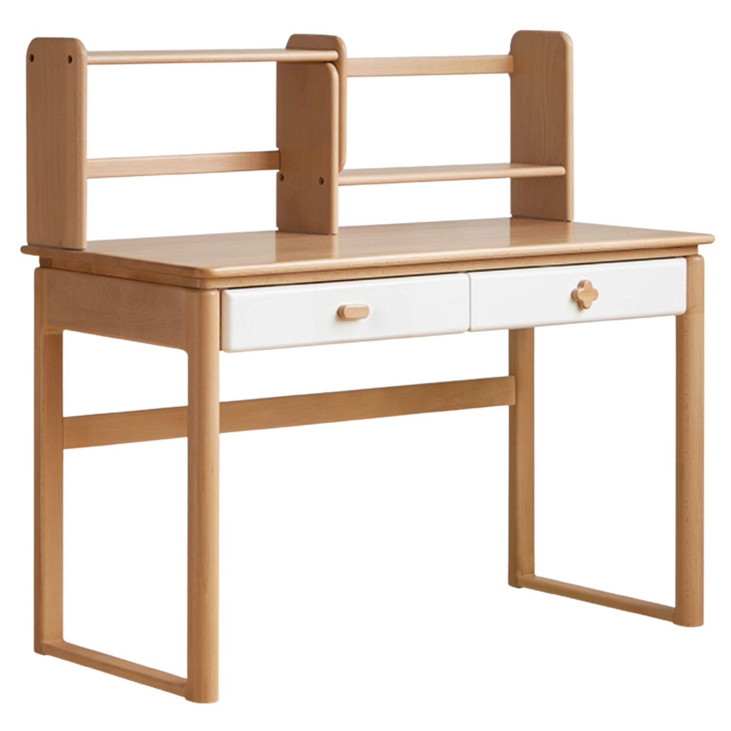 Beech Solid Wood Kids Learning Desk with Eye Protection Lamp
