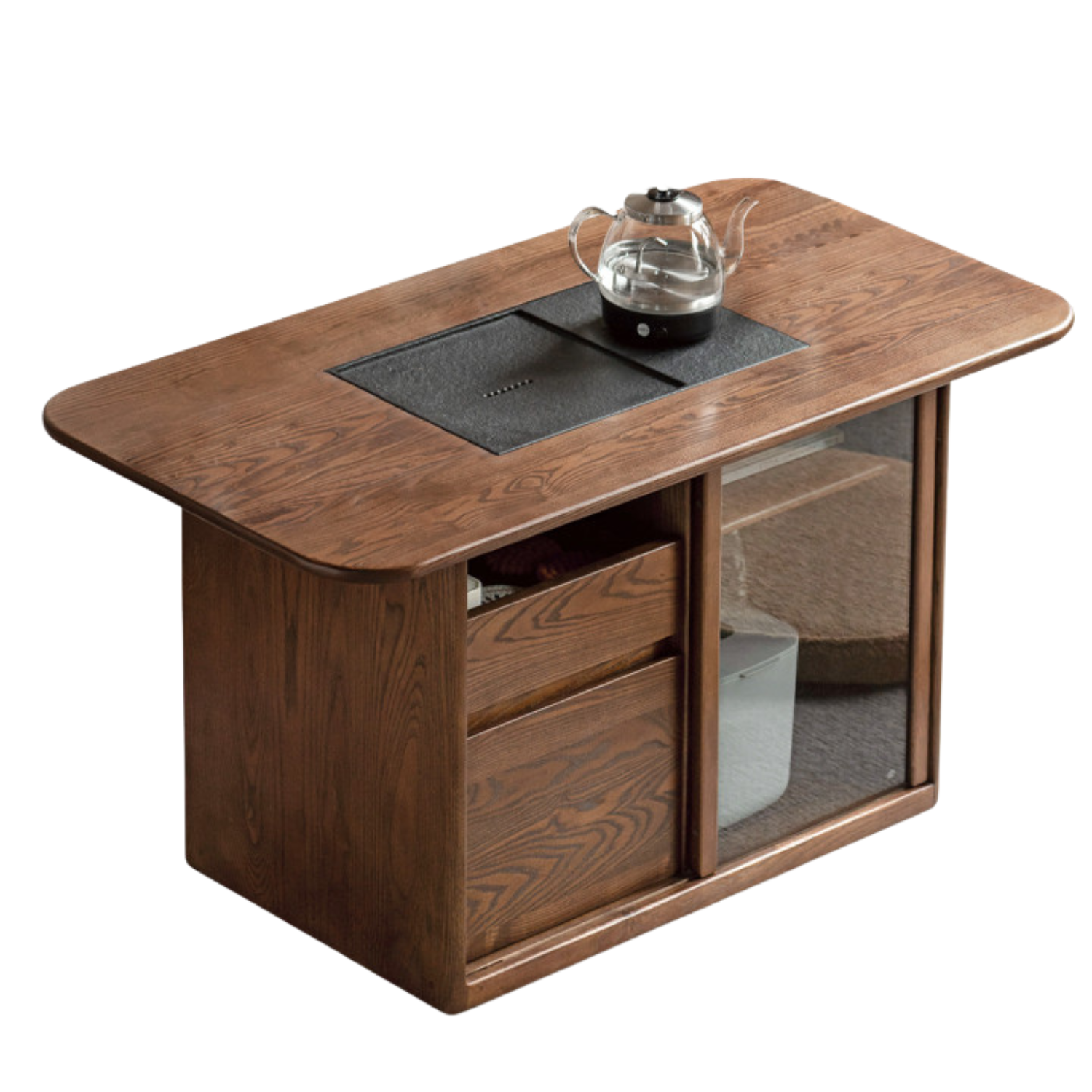 Ash Solid Wood Mobile High Tea Table