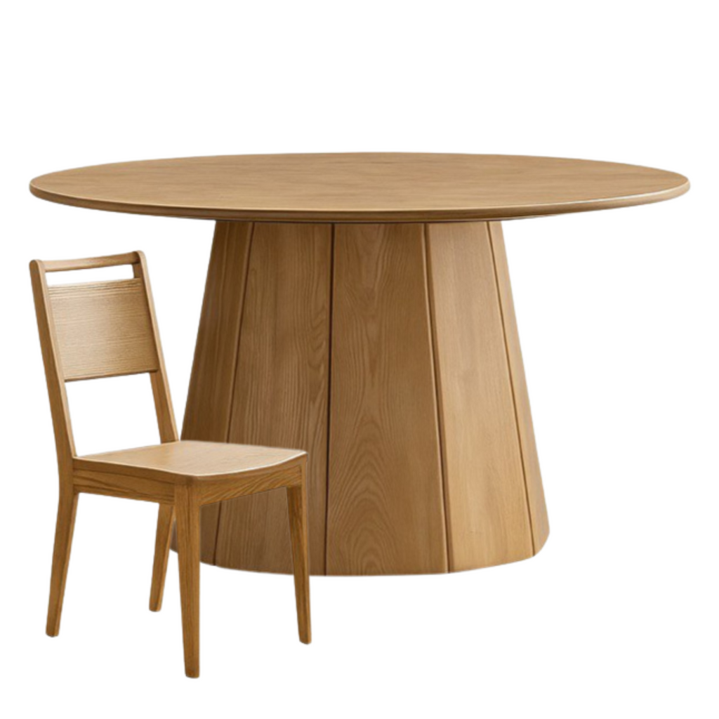 Ash Solid Wood Round Dining Table