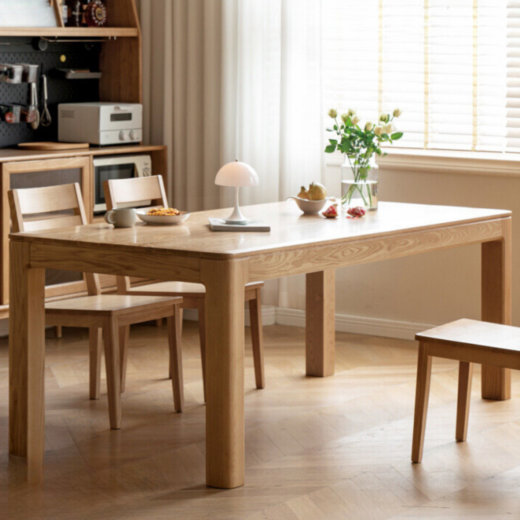 Ash, Oak Solid Wood Long Dining Table