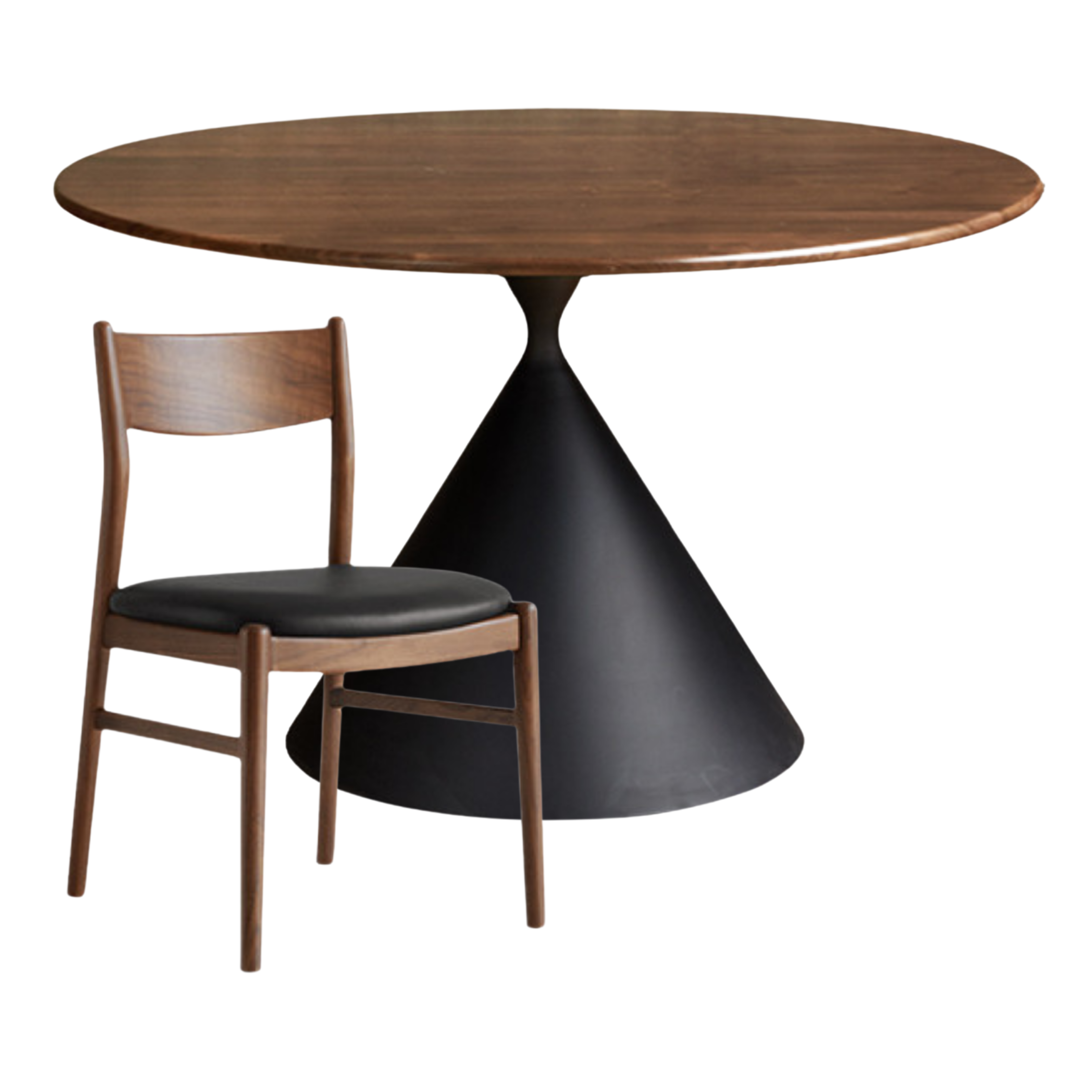 Black Walnut Solid Wood Light Luxury Style Dining Table