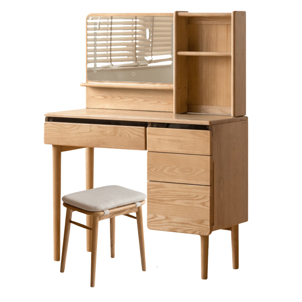 Ash Solid Wood Multifunctional Modern Dressing Table