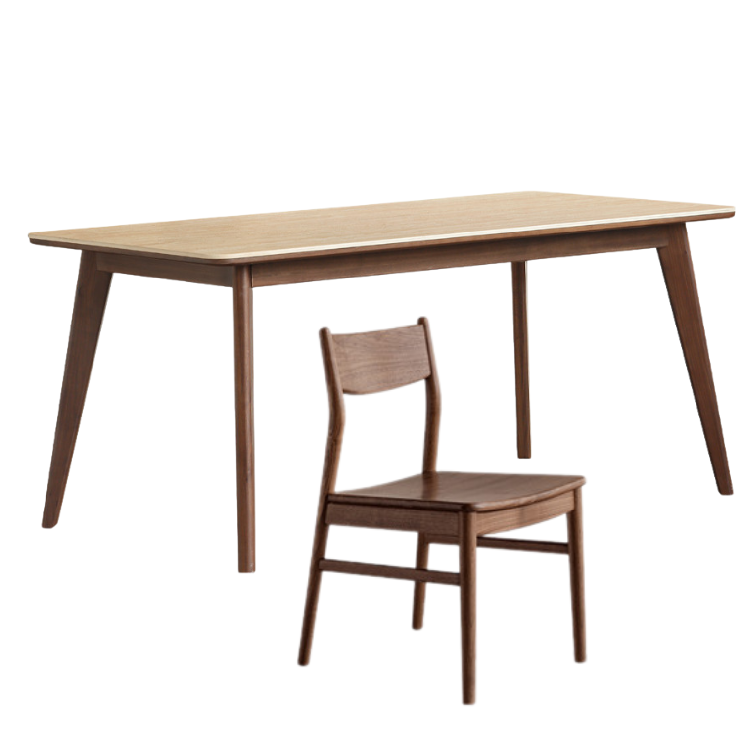 Black Walnut Solid Wood Vintage Rock Plate Dining Table