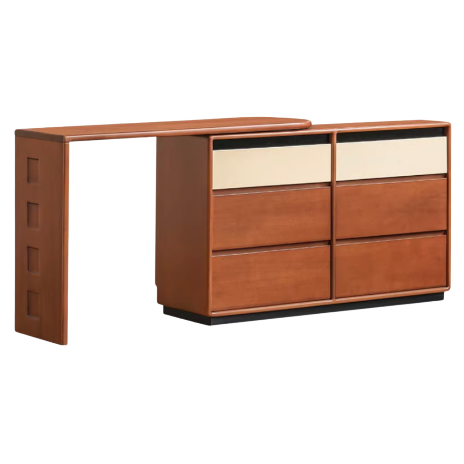 Poplar Solid Wood Bauhaus Style Dressing Table