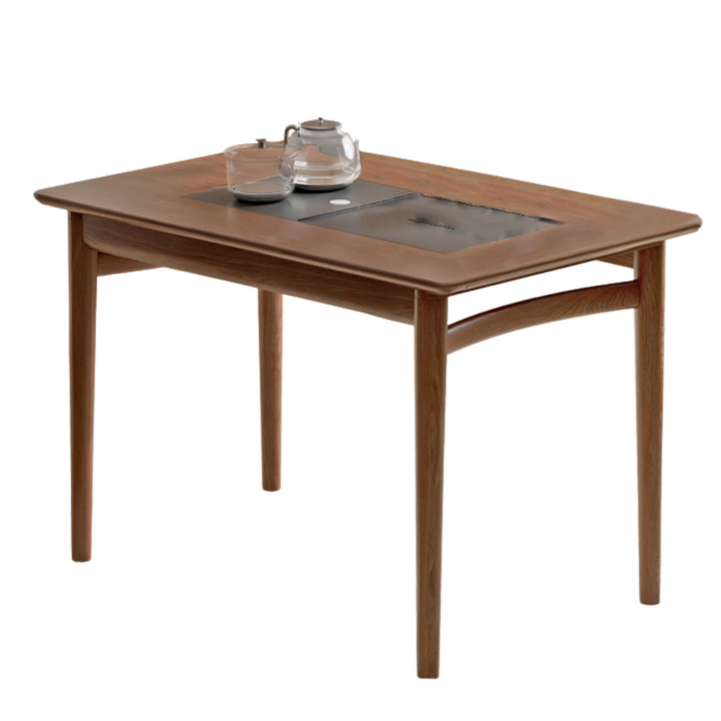 Ash Solid Wood Tea Table With Tea Tray