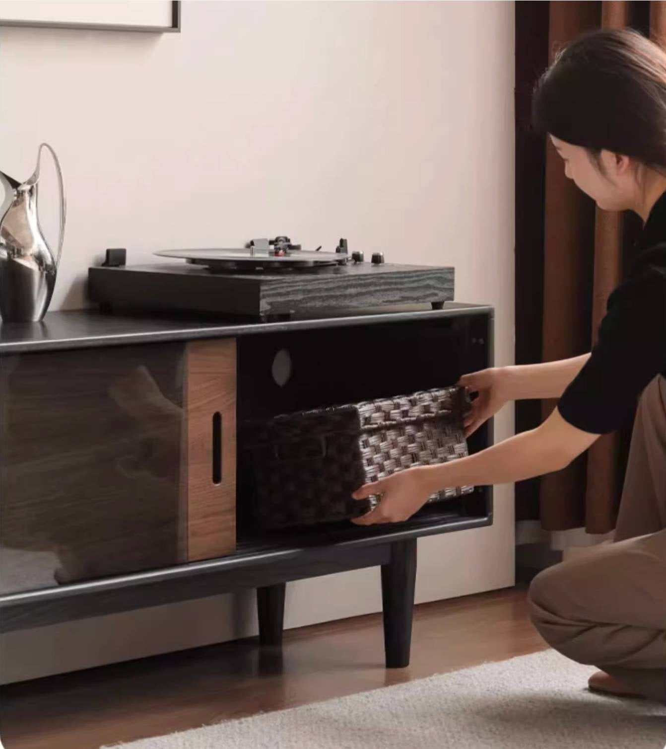 Oak Solid Wood Ancient Style Wood TV Stand