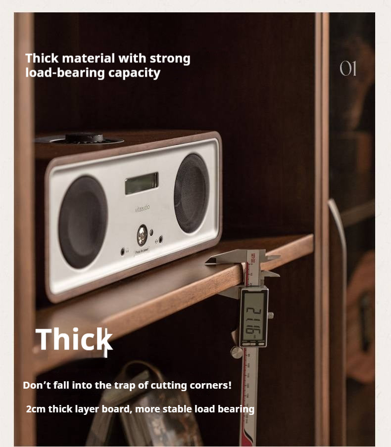 Sandalwood Solid Wood Combination Bookcase