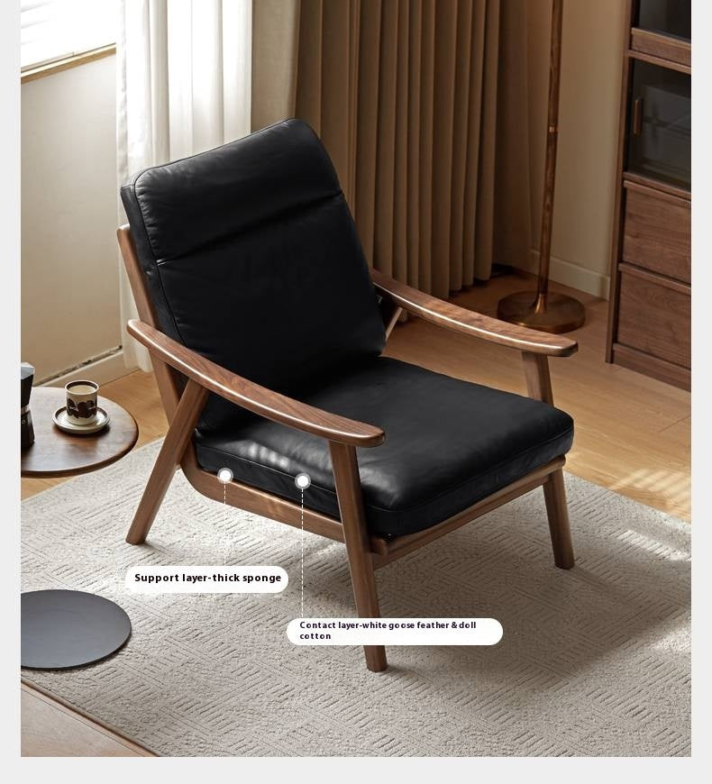 Ash, Black Walnut Solid Wood Armchair